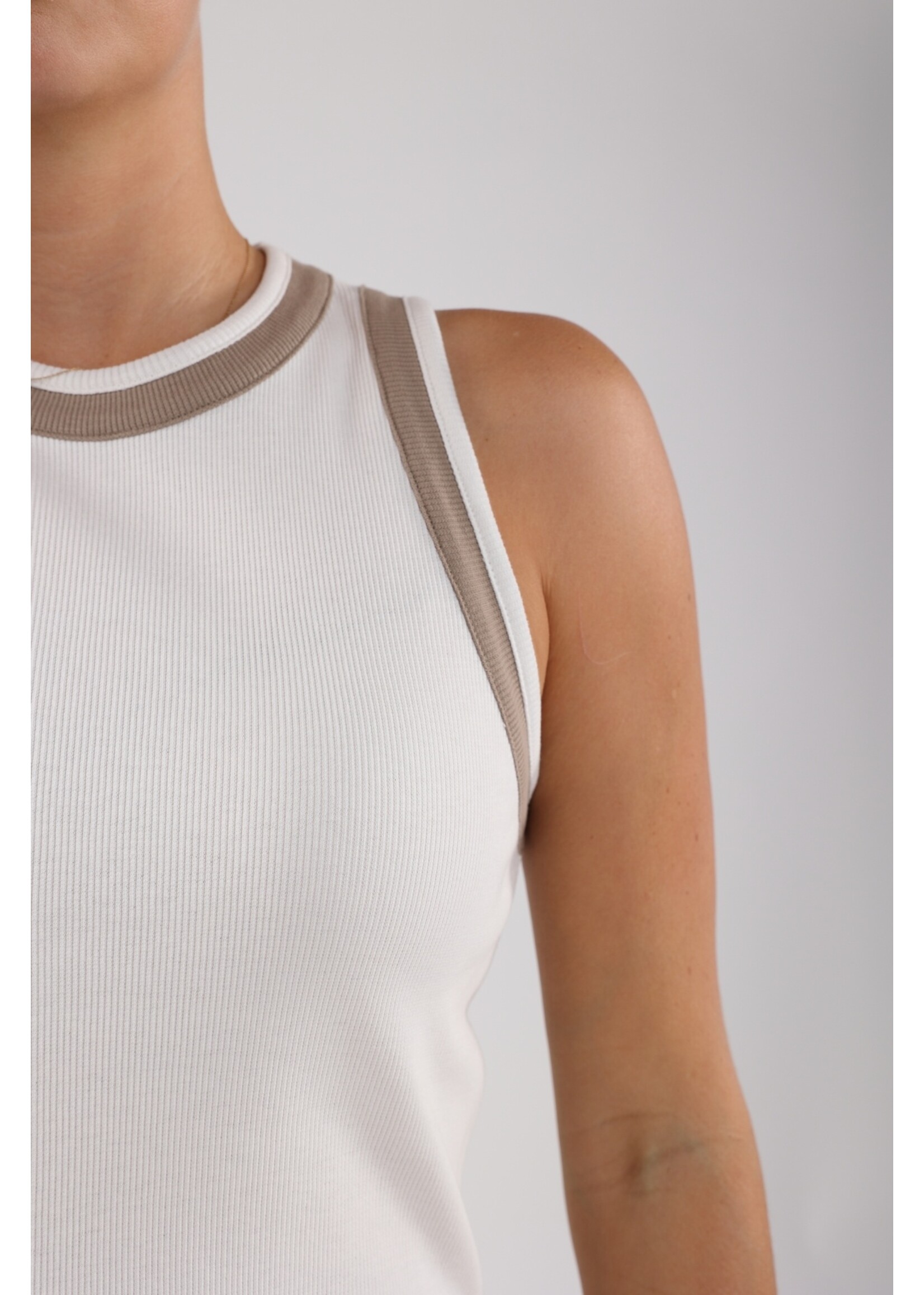Nukus Nukus, Nice Singlet, Offwhite/Dark Sand, Size: