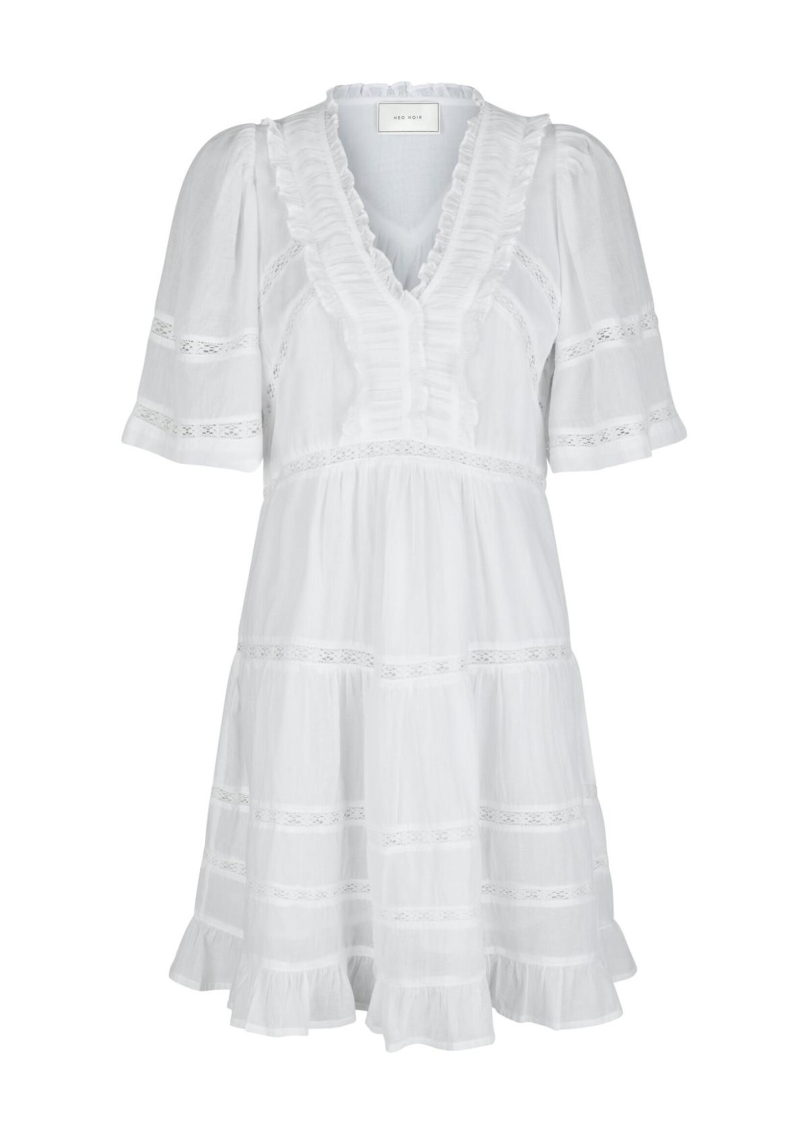 Neo Noir Neo Noir, Milene S Voile Dress, White, Size: