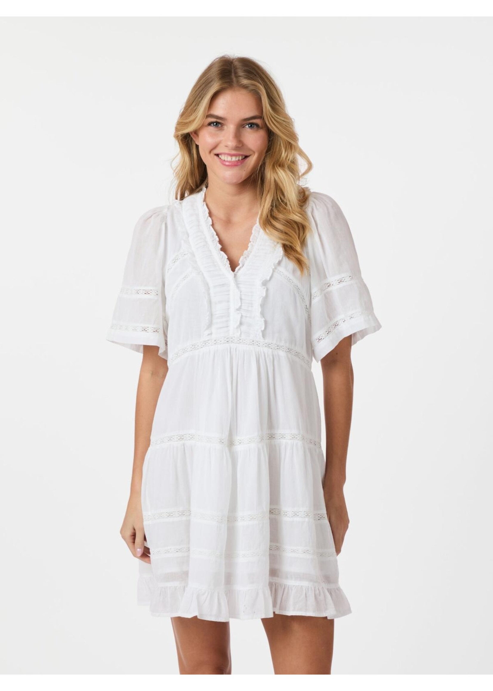 Neo Noir Neo Noir, Milene S Voile Dress, White, Size: