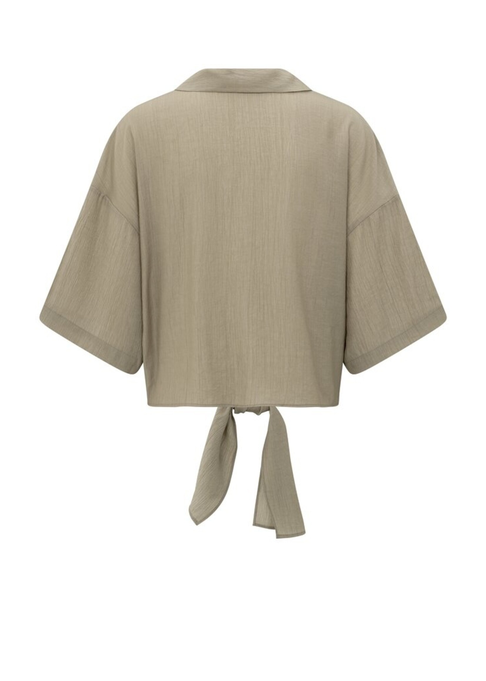 Yaya Yaya, Top with knotted detail and wide sleeves, Beige, Size: