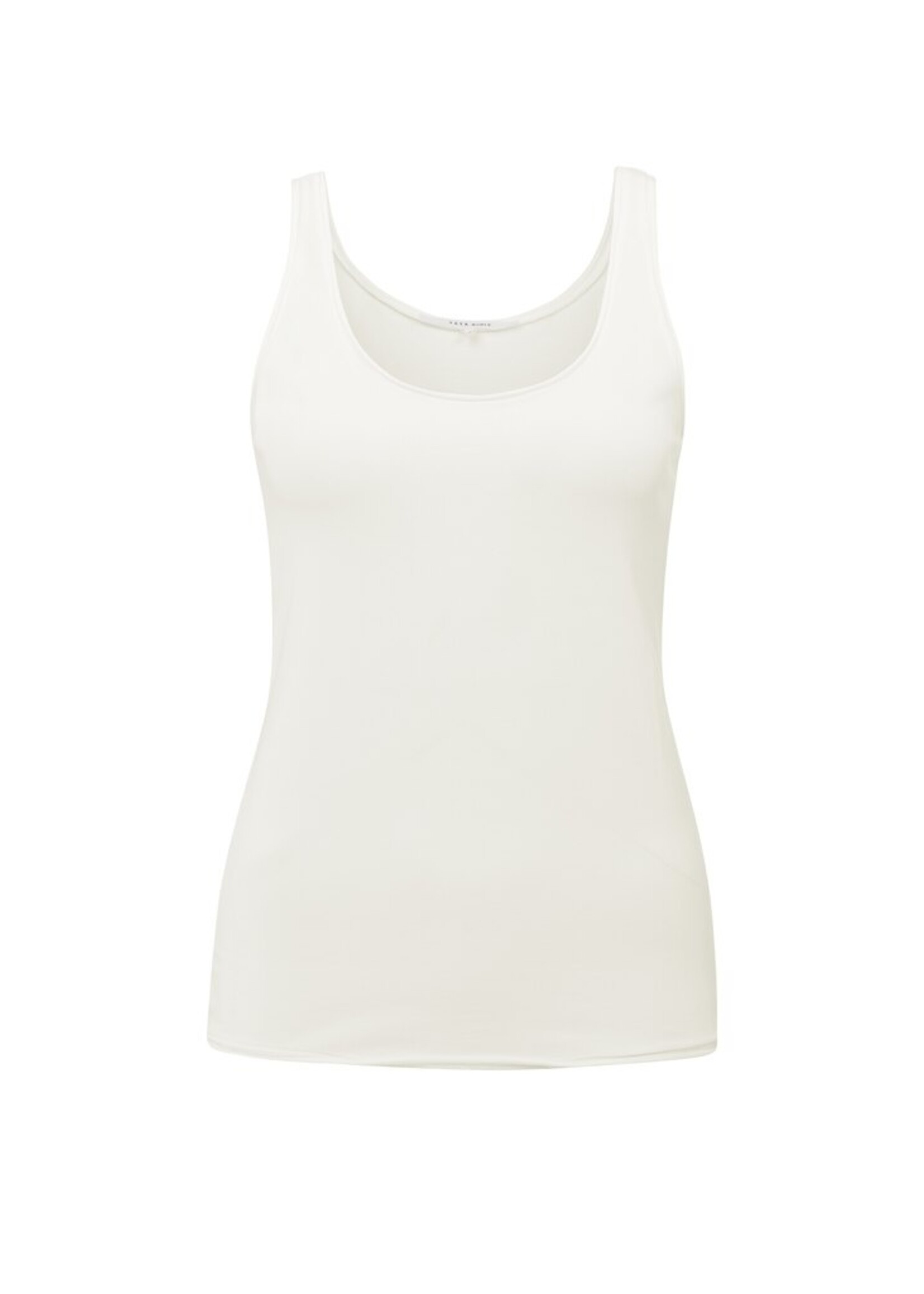 Yaya Yaya, Singlet with low neckline, Off white, Size: