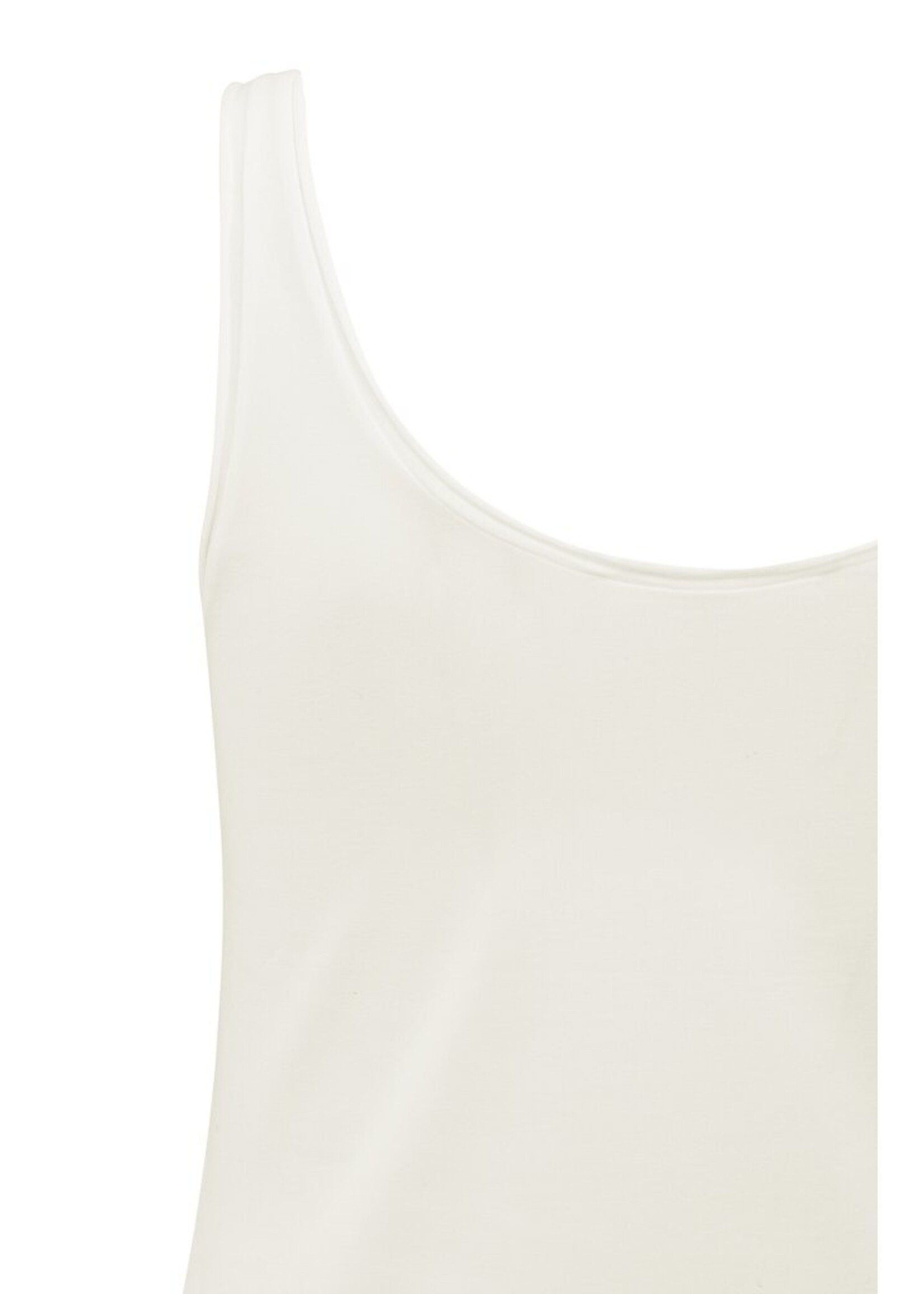 Yaya Yaya, Singlet with low neckline, Off white, Size: