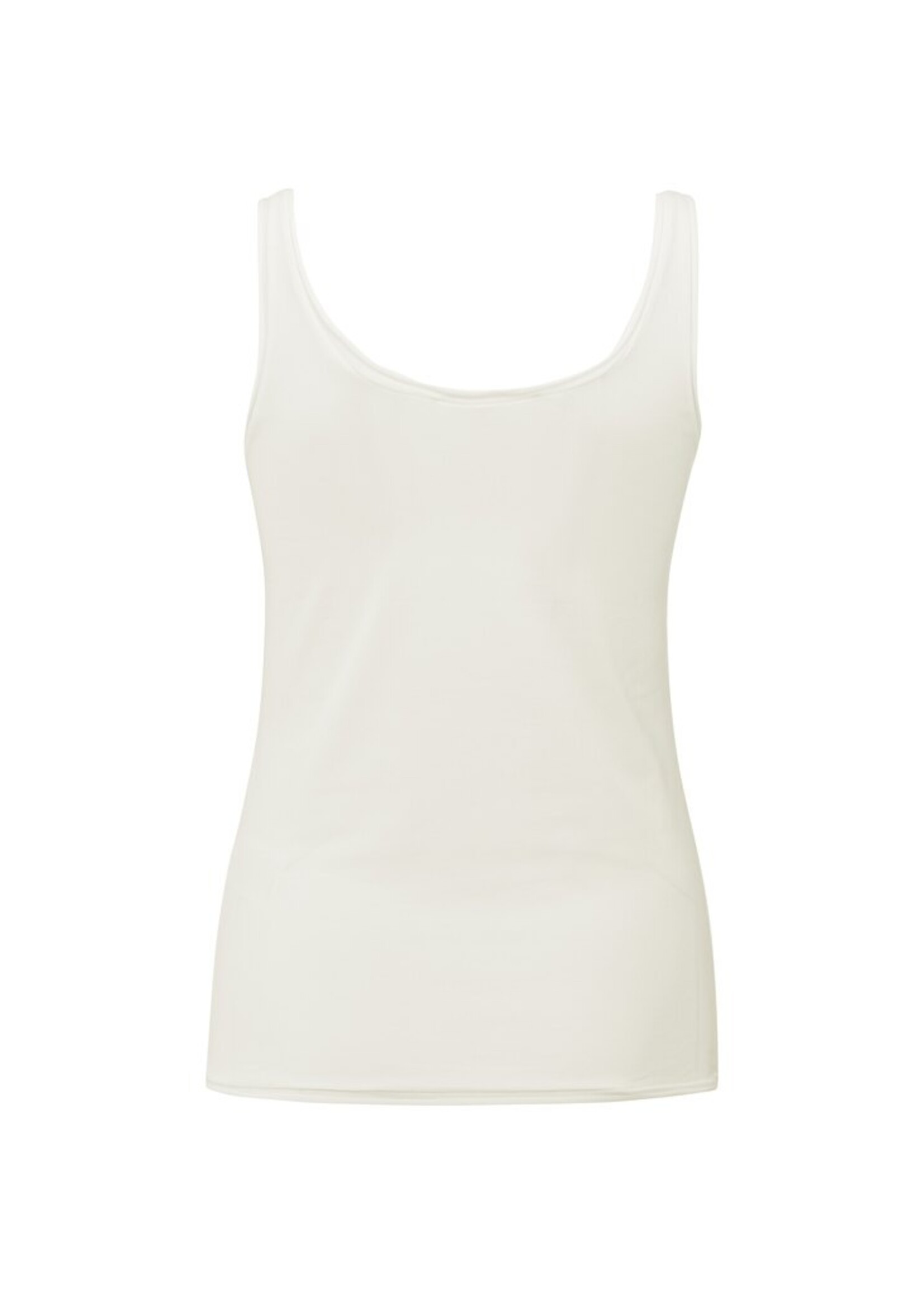 Yaya Yaya, Singlet with low neckline, Off white, Size: