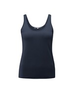 Yaya Yaya, Singlet with low neckline, Total Eclipse Blue, Size: