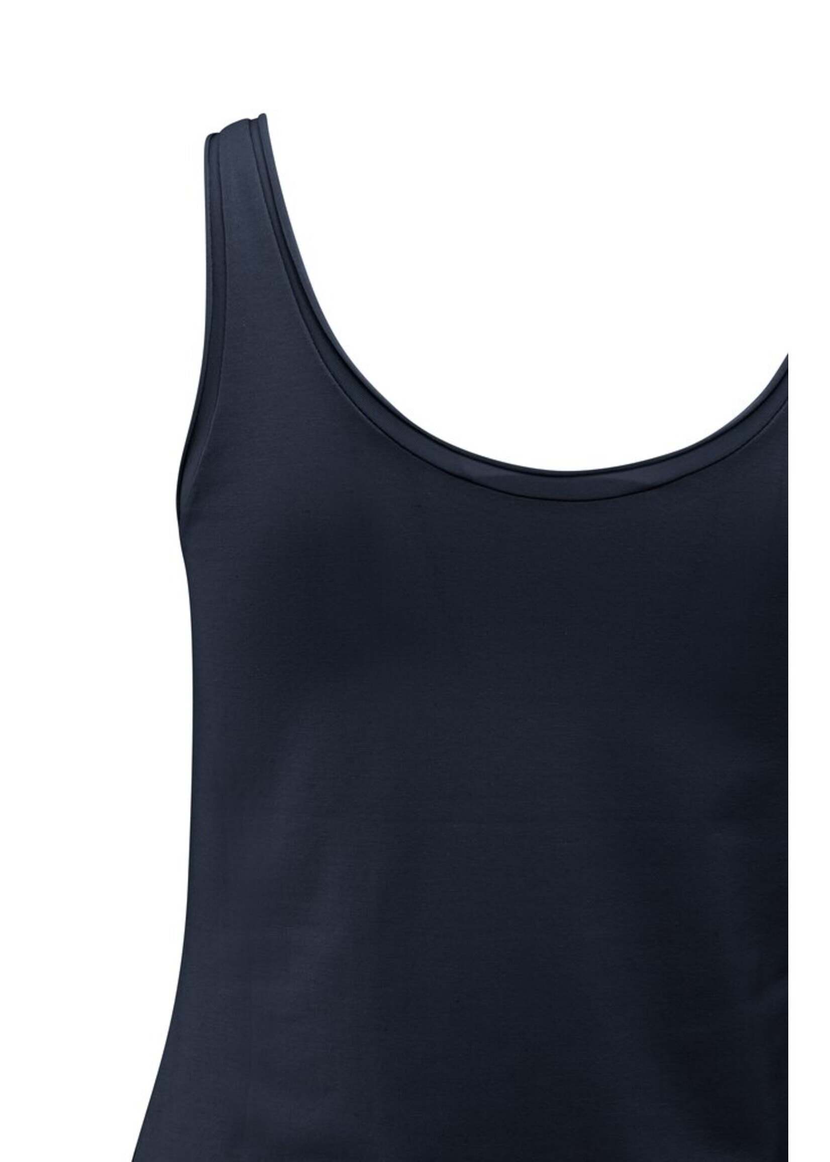 Yaya Yaya, Singlet with low neckline, Total Eclipse Blue, Size: