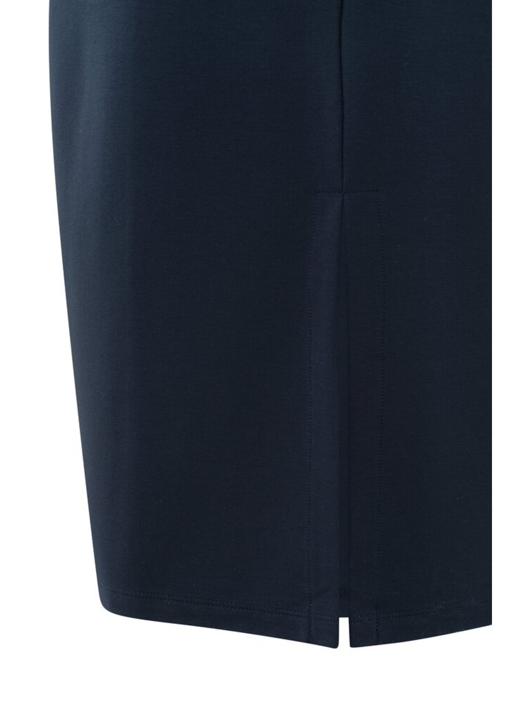Yaya Yaya, Mouwloze jurk met dubbele V-hals en splitdetail, Exlipse Blue, Size: