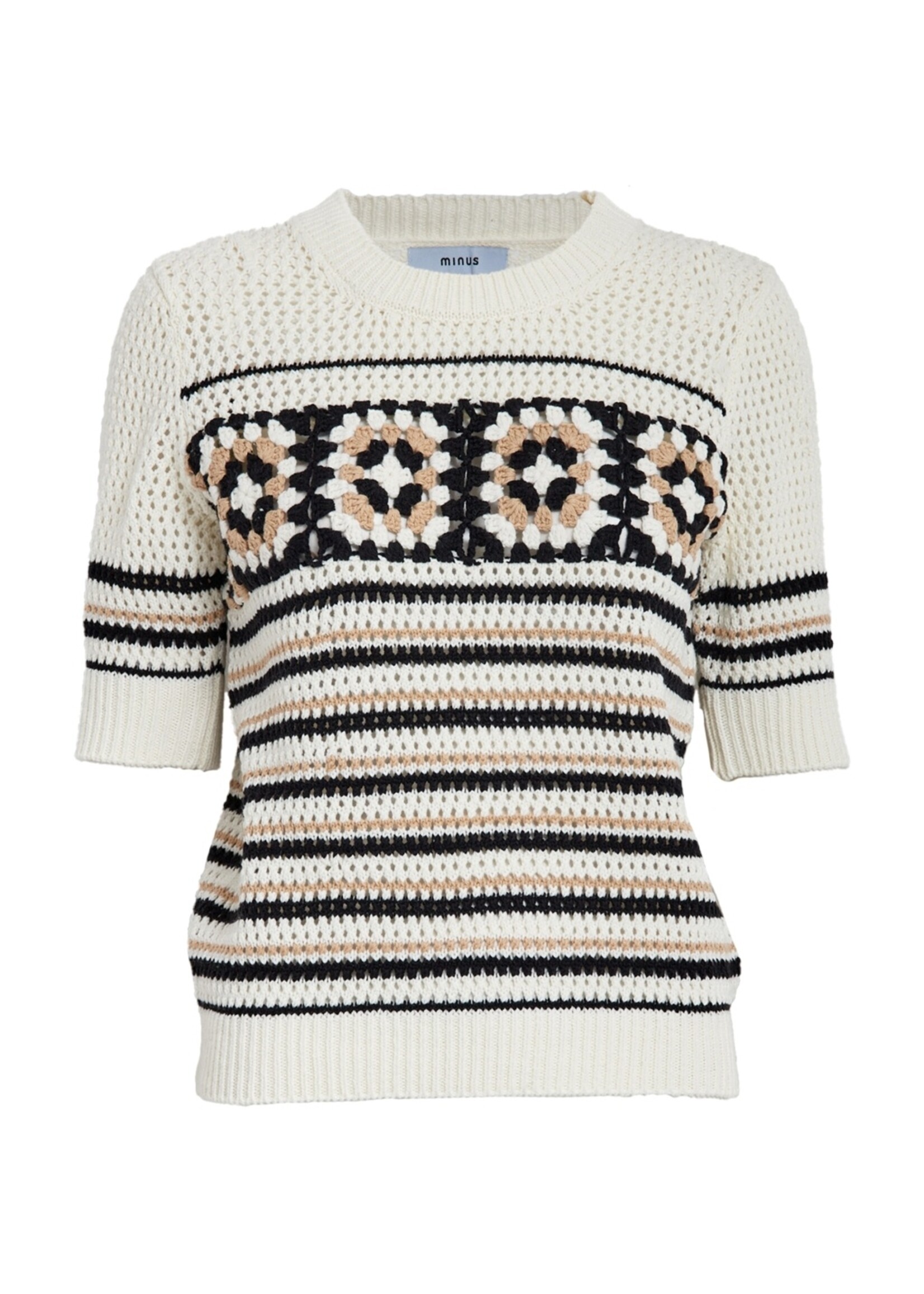 Minus Minus, MSKenza Knit T-Shirt, Cloud dancer,