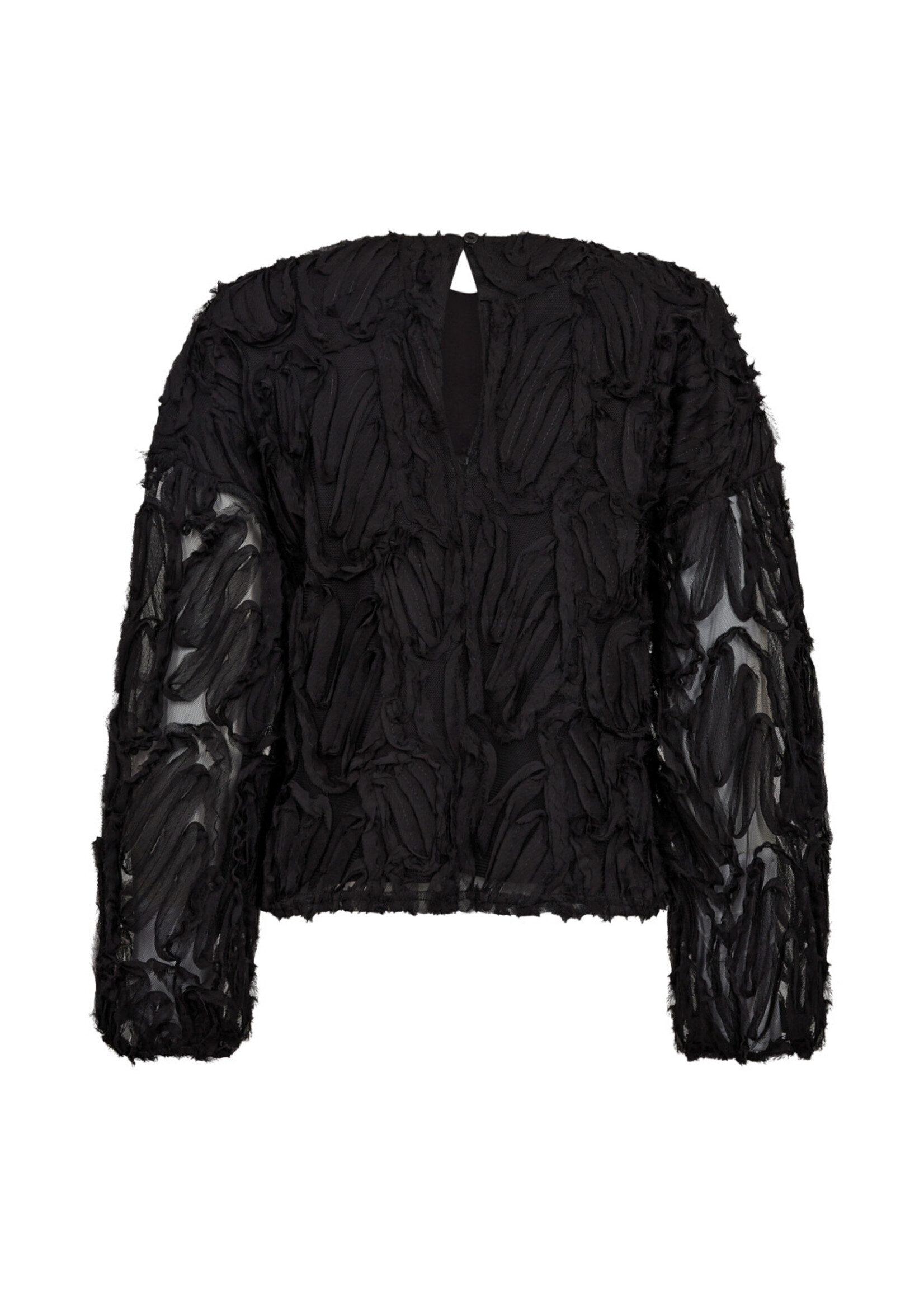 Co Couture Co'Couture, ShaniaCC Fluffy Blouse, Black, Size: