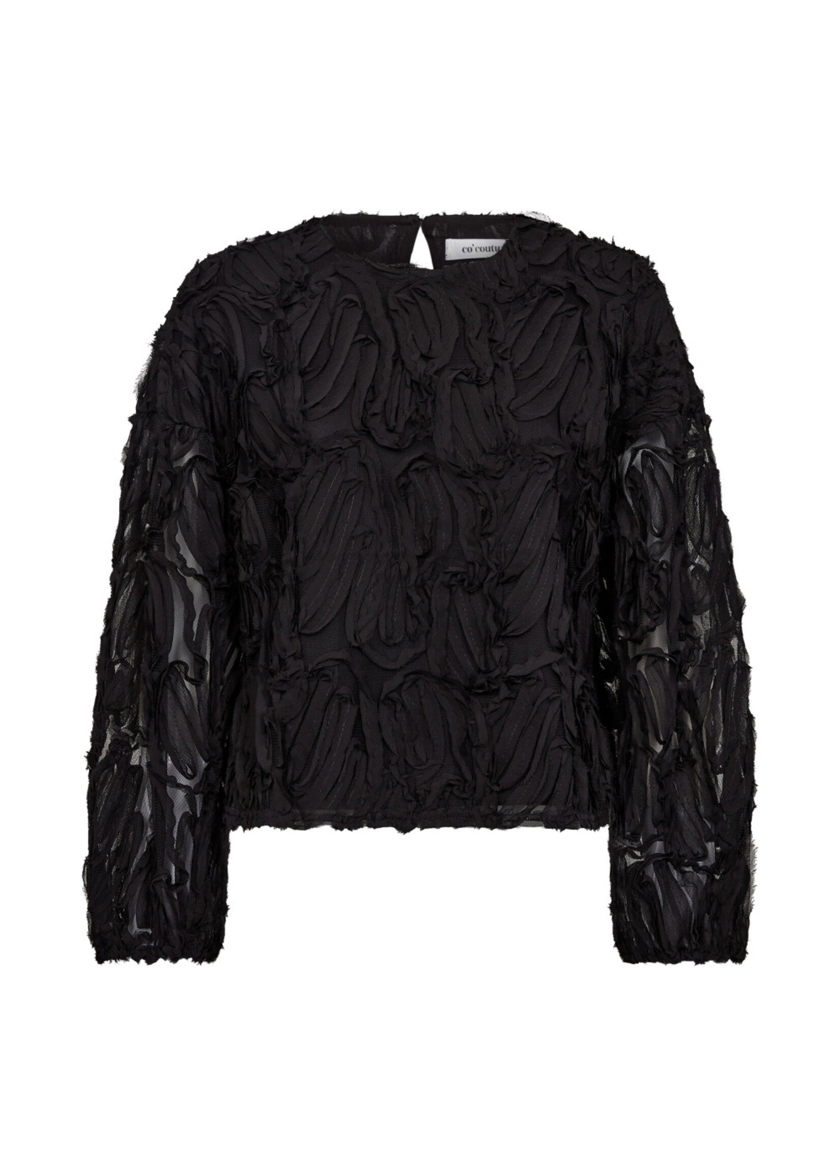 Co Couture Co'Couture, ShaniaCC Fluffy Blouse, Black, Size: