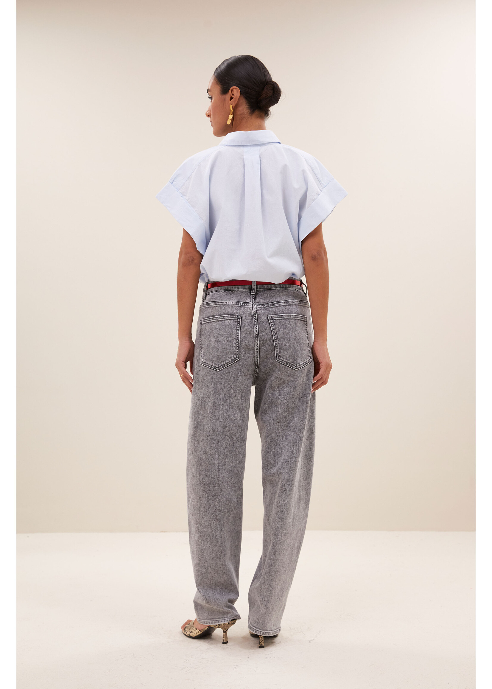 By-Bar By-bar, begum grey pants, Gold, Size: