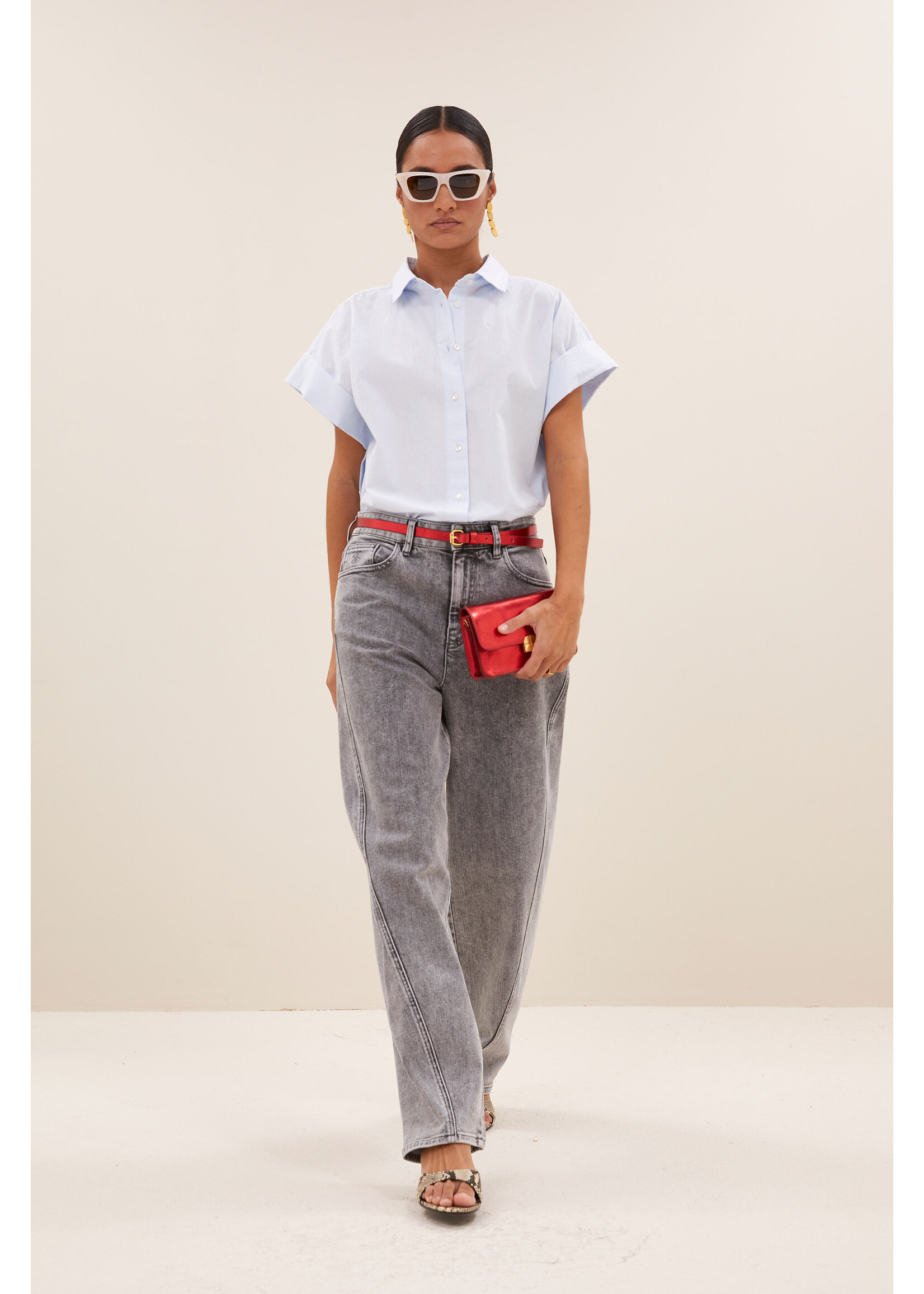 By-Bar By-bar, begum grey pants, Gold, Size:
