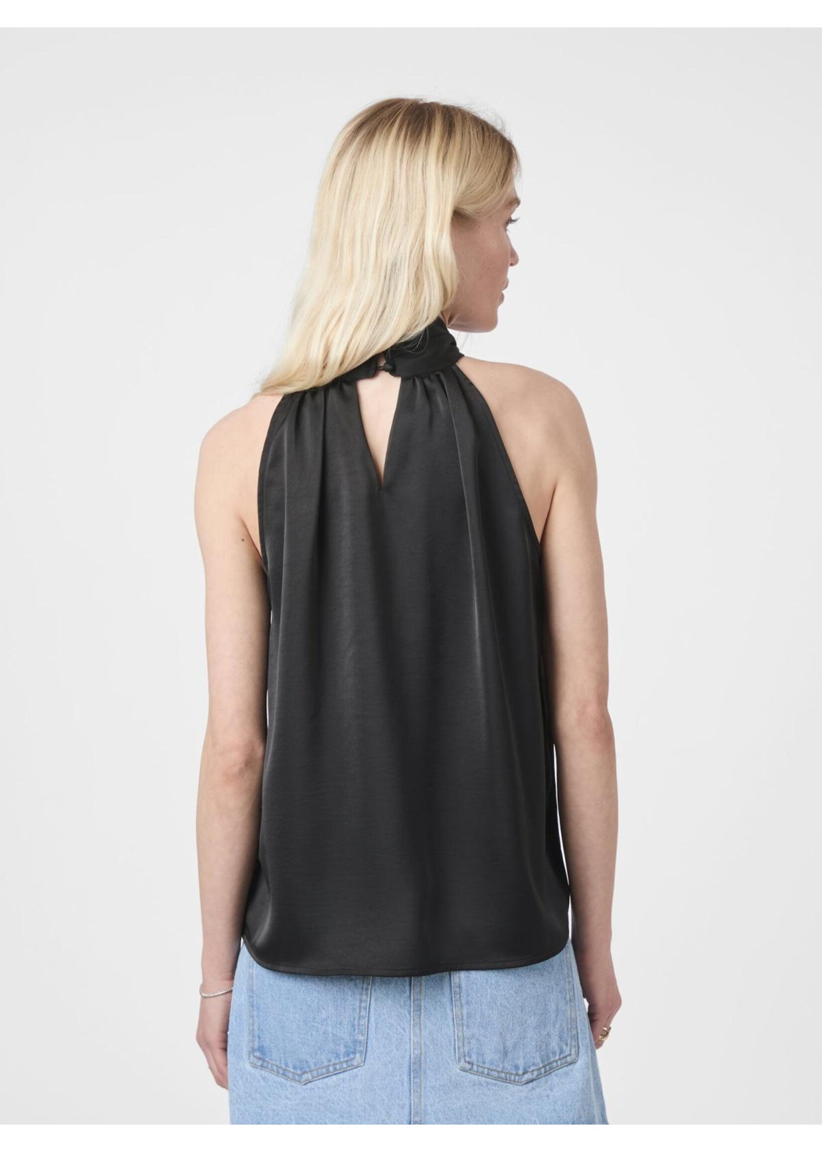 Neo Noir Neo Noir, Svala Heavy Sateen Top, Black, Size: