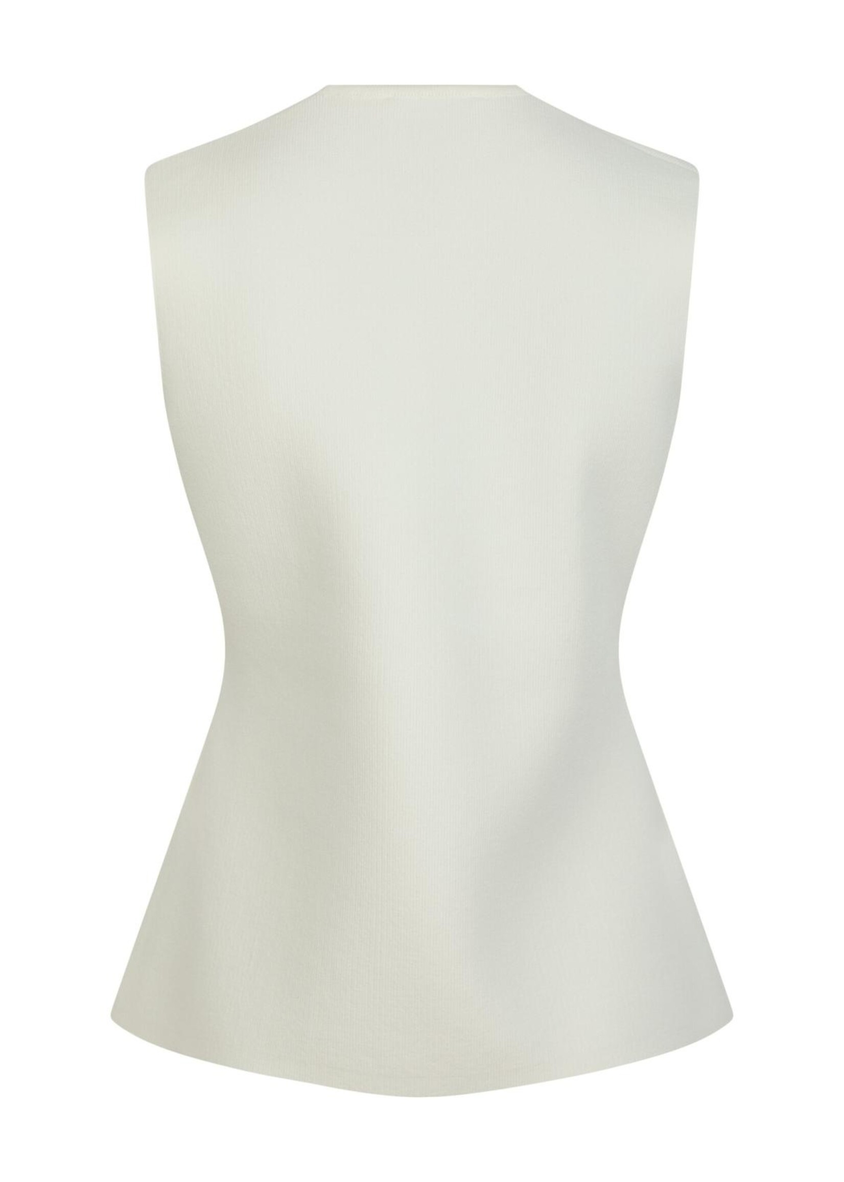 Neo Noir Neo Noir, Sway Smooth Knit Waistcoat, Off White, Size: