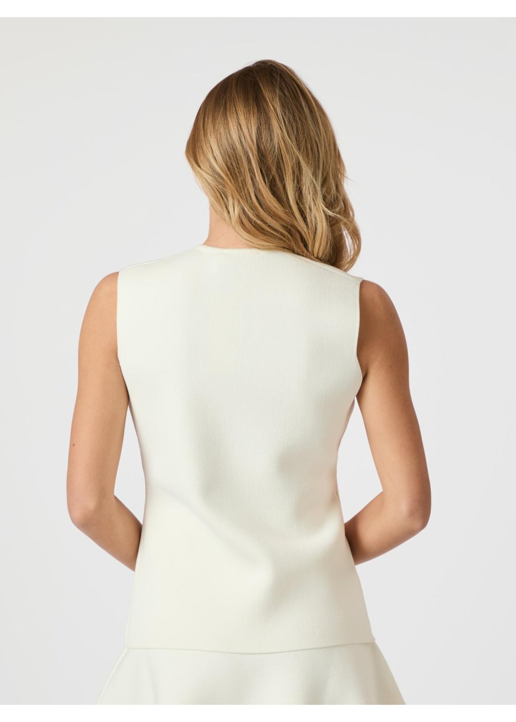 Neo Noir Neo Noir, Sway Smooth Knit Waistcoat, Off White, Size:
