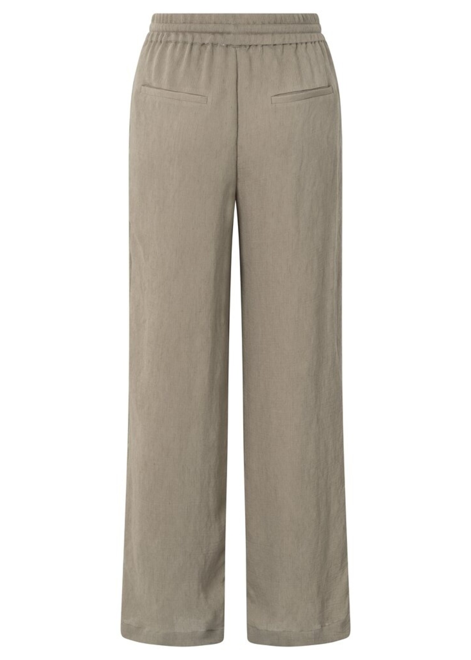 Yaya Yaya, Geweven broek met wijde pijpen, Seneca Rock Beige, Size: