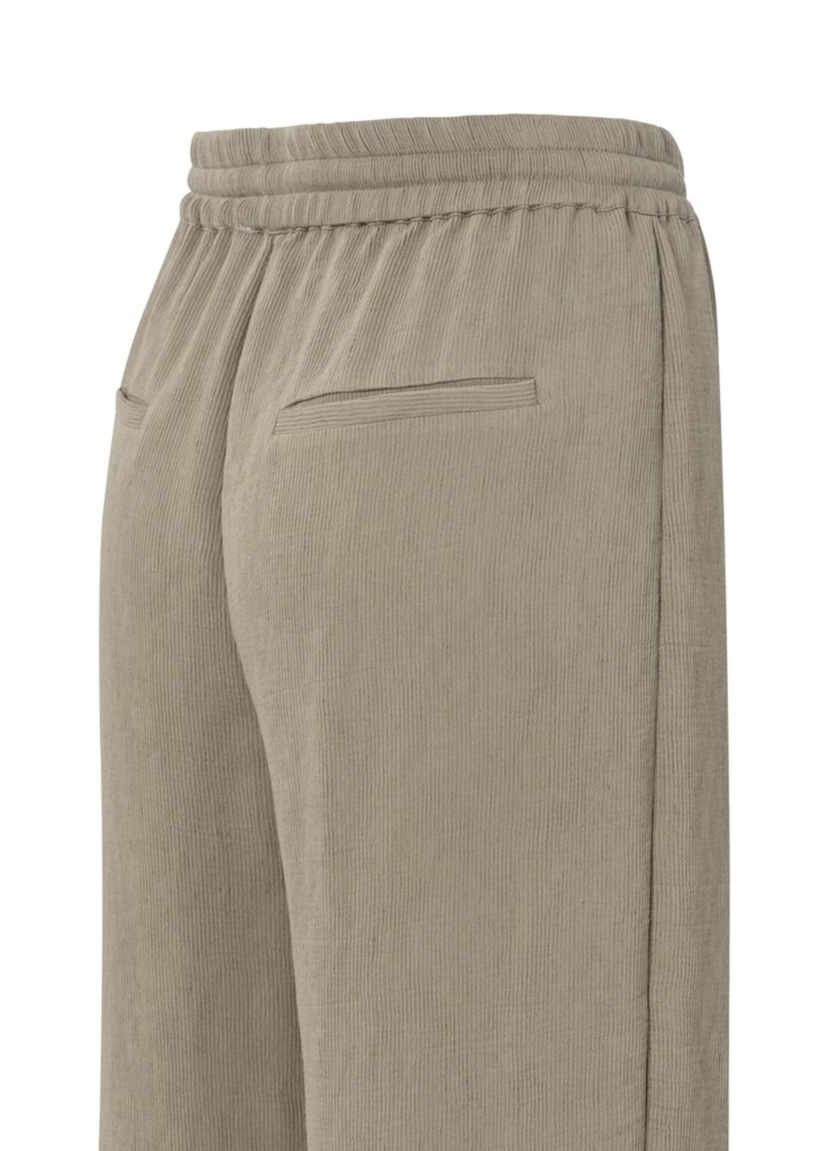 Yaya Yaya, Geweven broek met wijde pijpen, Seneca Rock Beige, Size:
