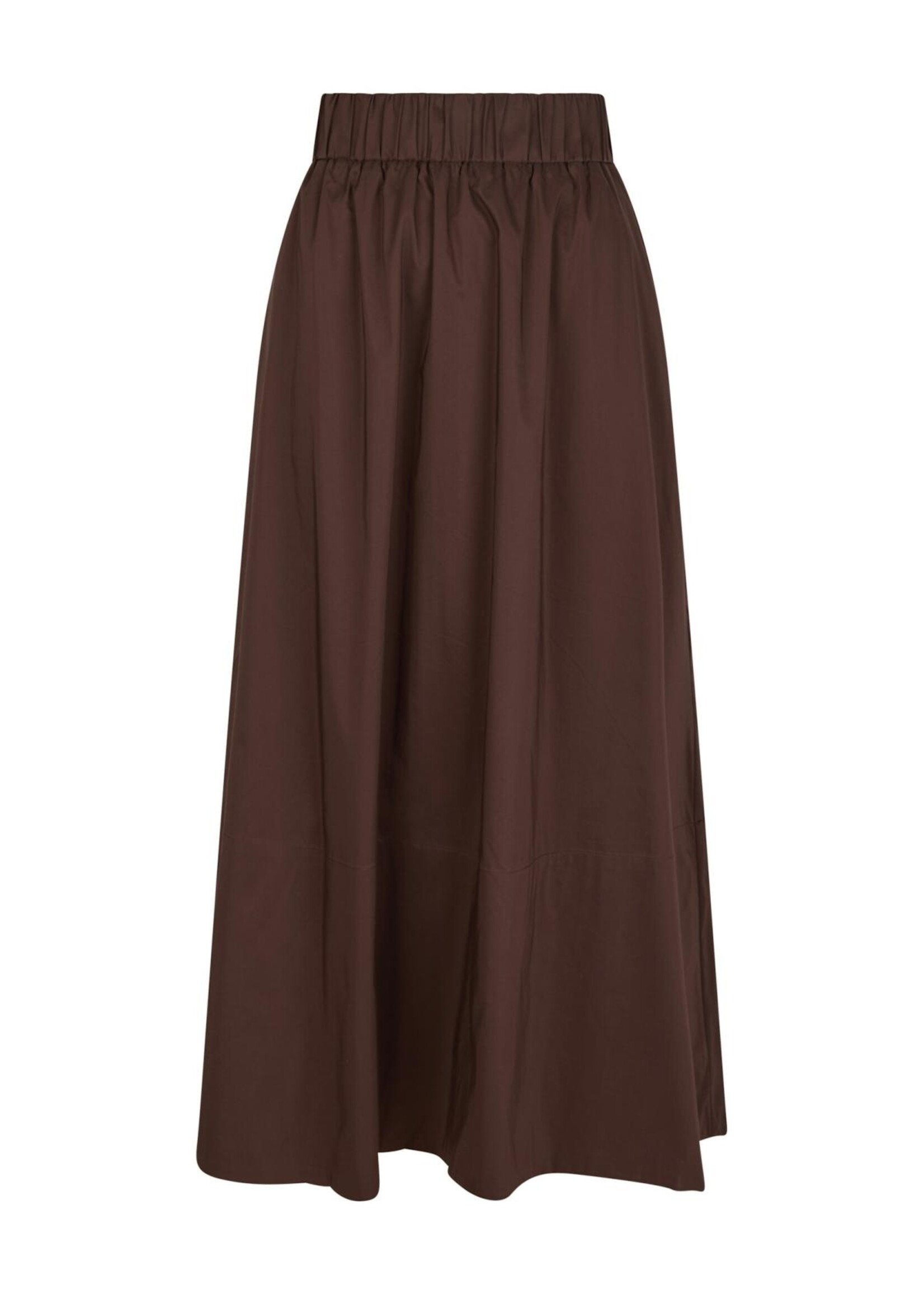 Neo Noir Neo Noir, Yara Poplin Skirt, Dark Brown, size: