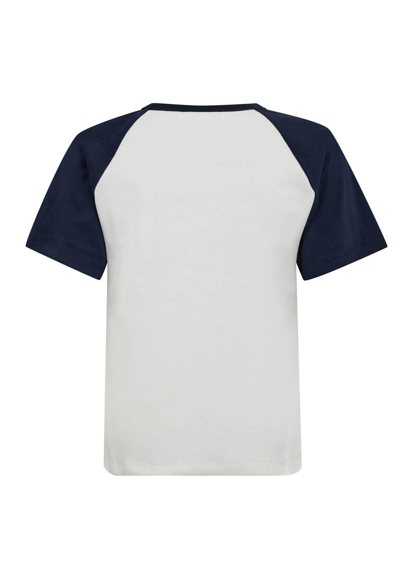Co Couture Co'couture, EdgeCC Block Tee, Off white/navy, Size: