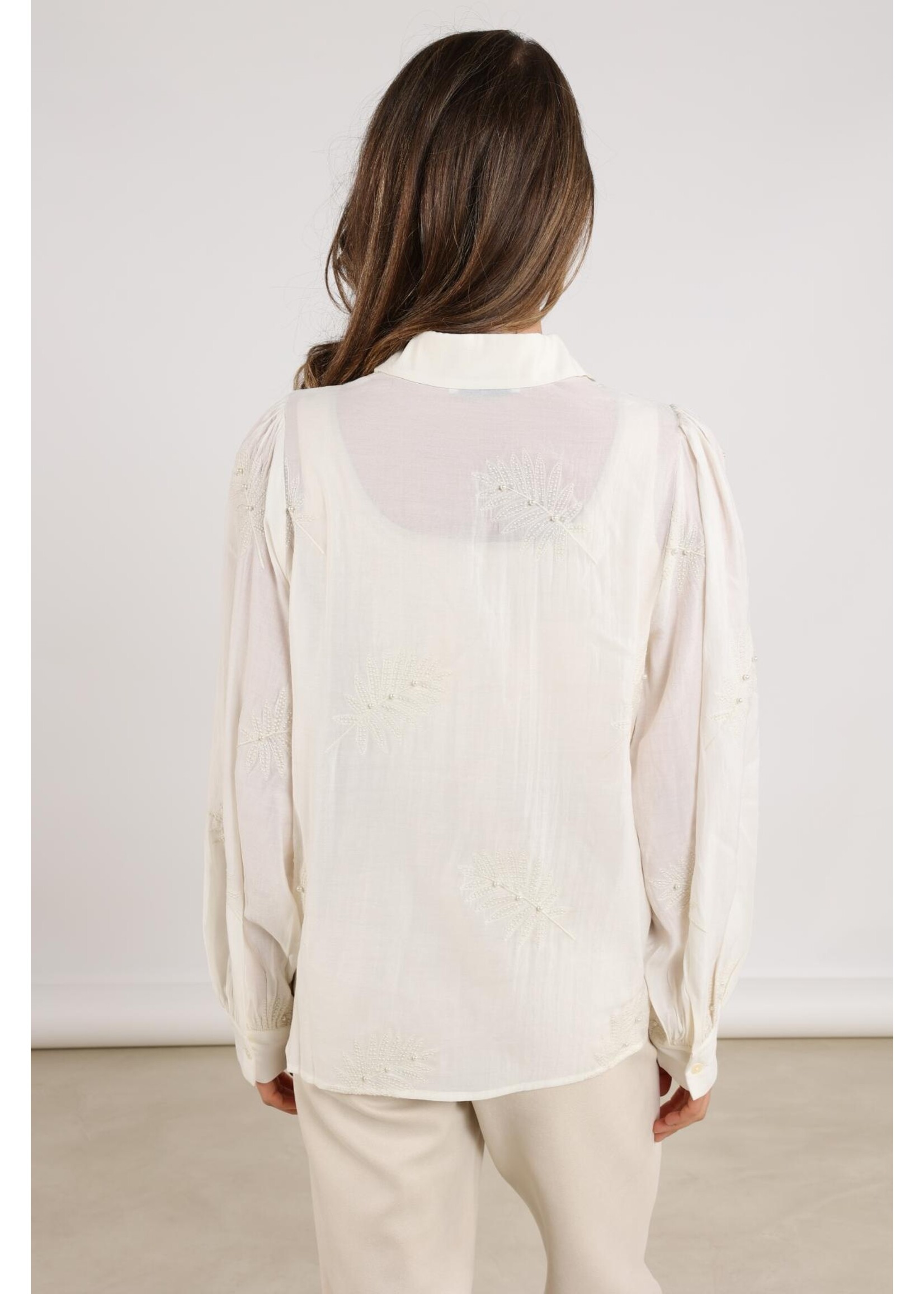 Nukus Nukus, Milanova Blouse Pearl, Off white, Size: