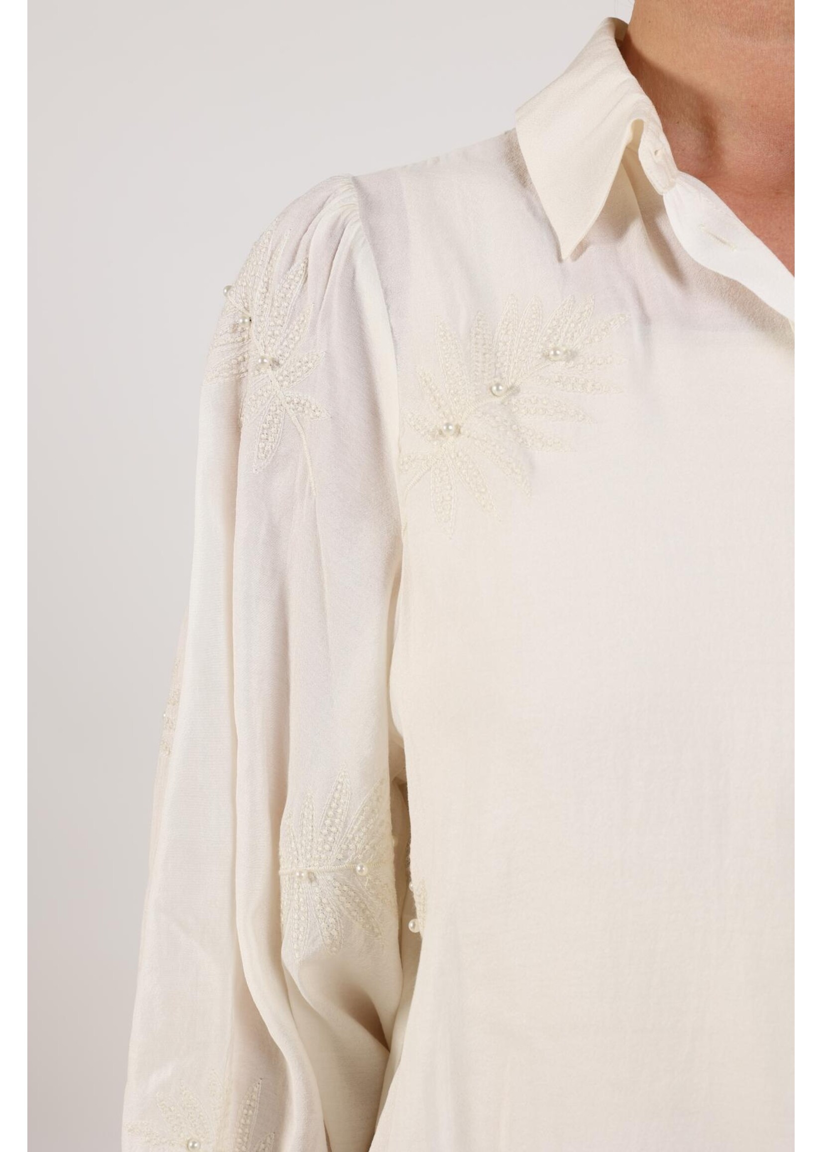 Nukus Nukus, Milanova Blouse Pearl, Off white, Size:
