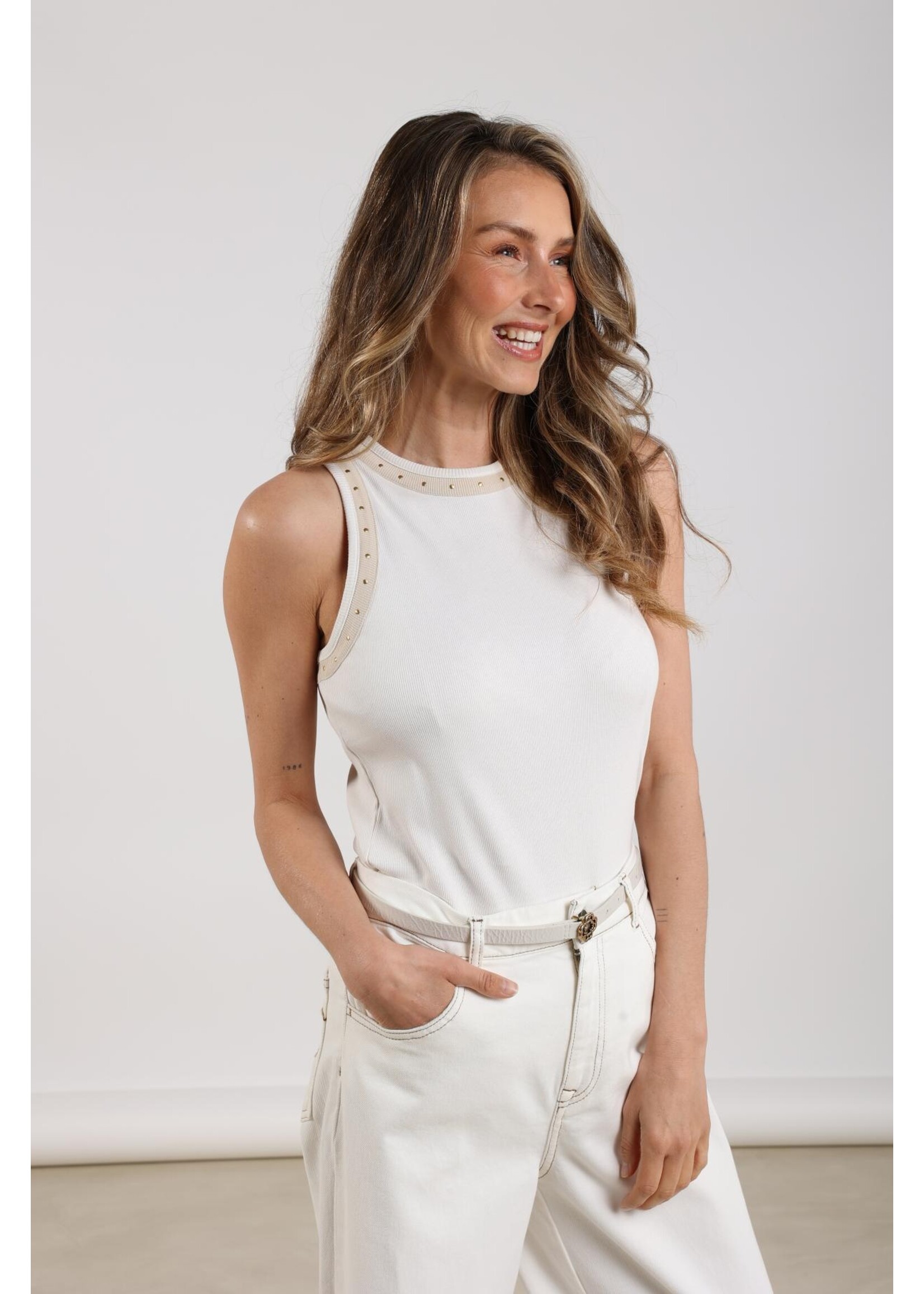 Nukus Nukus, Nice Singlet Studs, Off white, Size: