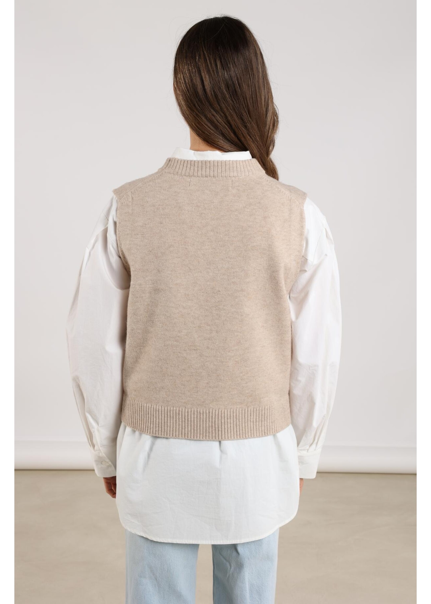 Nukus Nukus, Intarsia Spencer, Sand, Size: