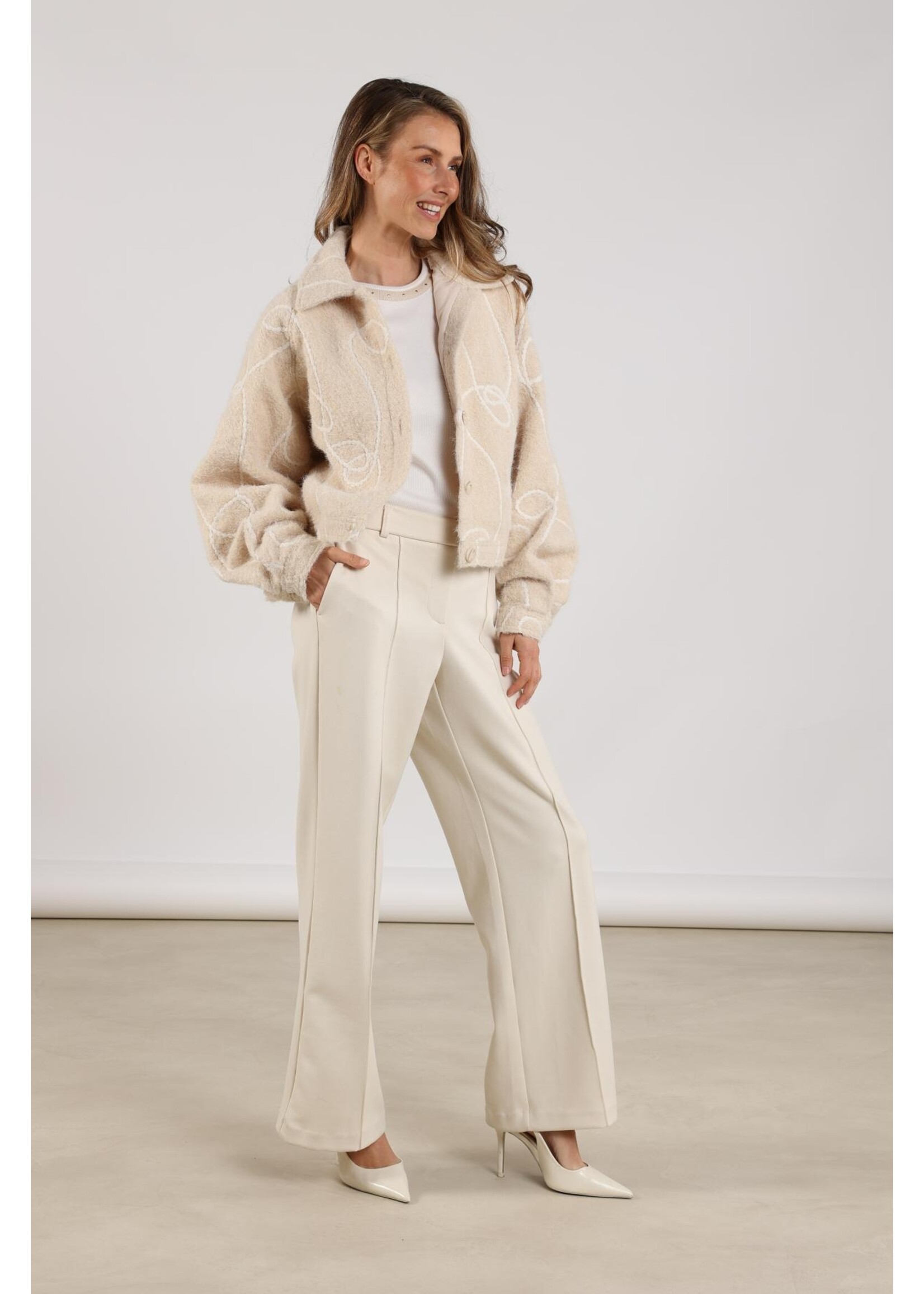 Nukus Nukus, Jill Pants Scuba, Off white, Size: