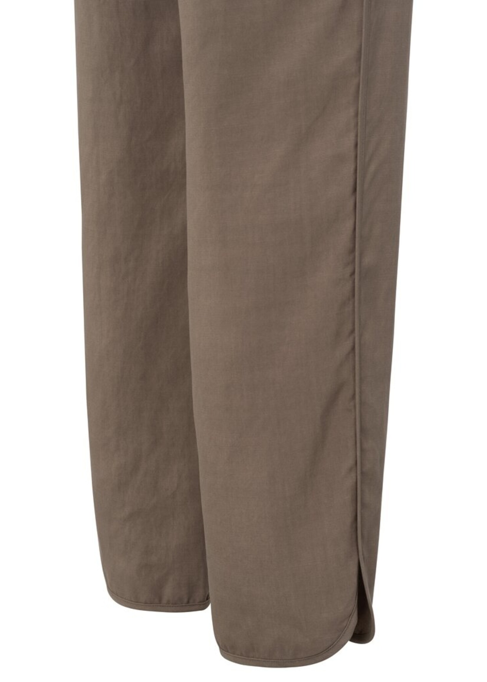 Yaya Yaya, Geweven broek met elastische tailleband, Greyish brown, Size: