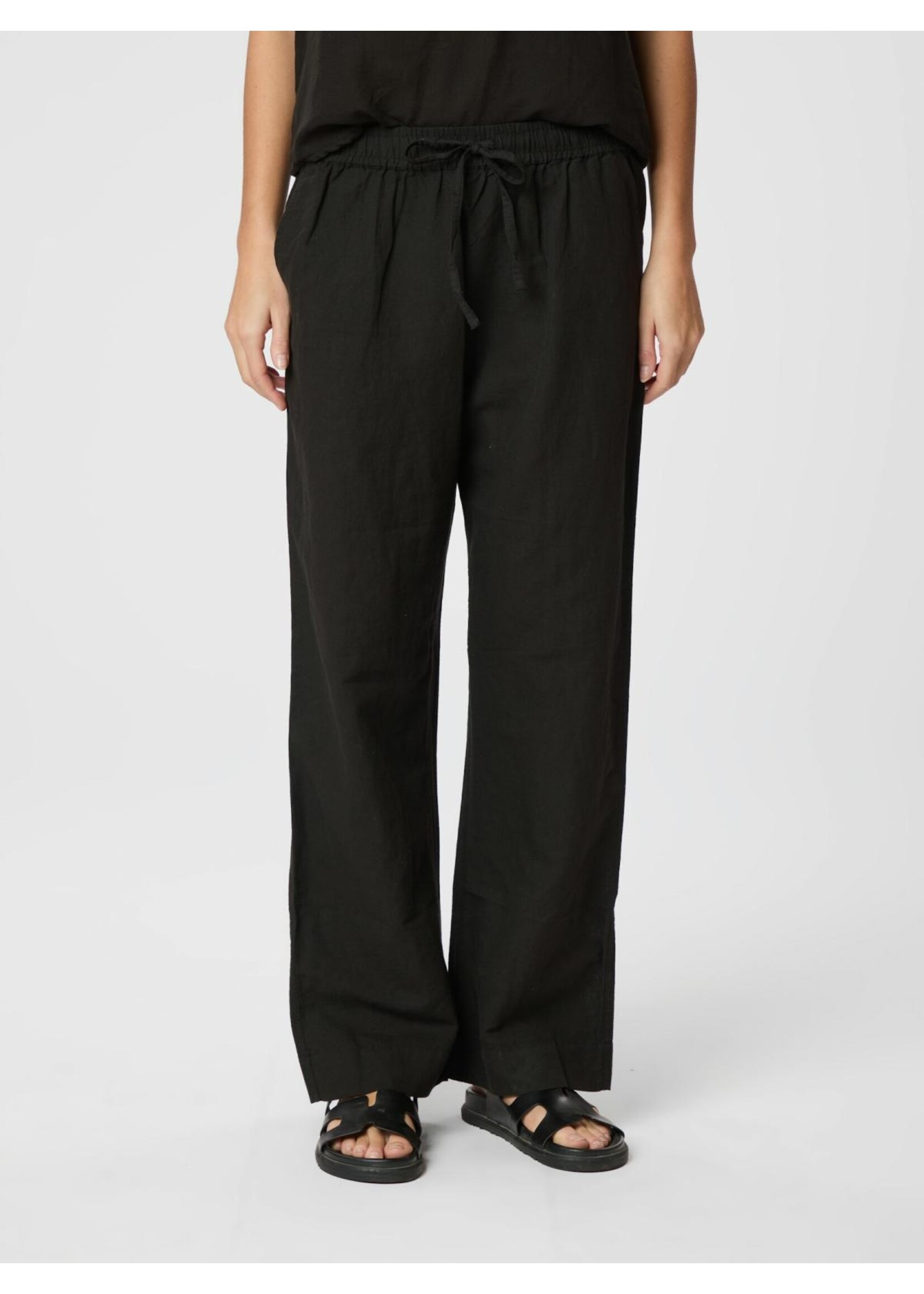 Neo Noir Neo Noir, Sonar Linen Pants, Black, Size: