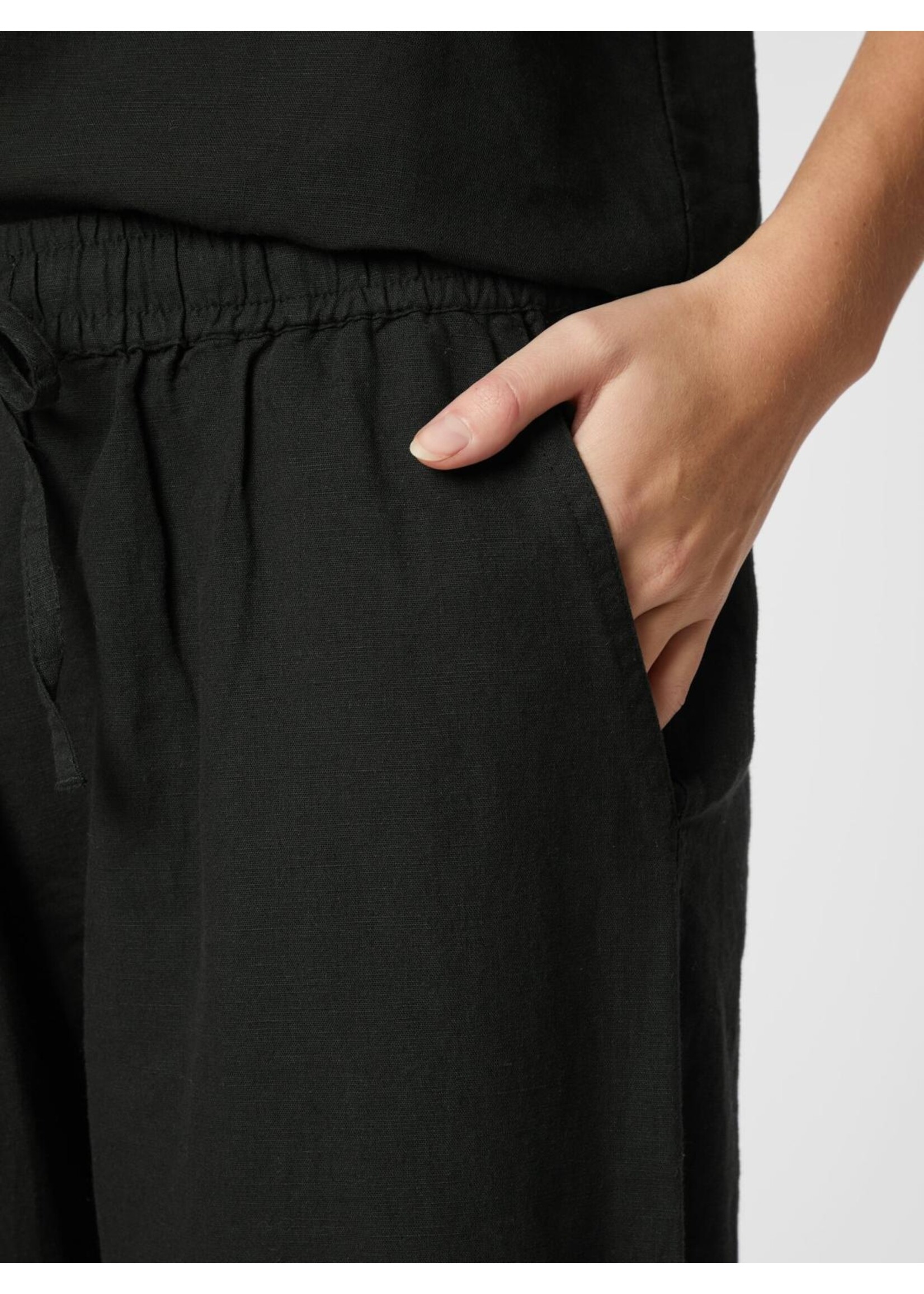 Neo Noir Neo Noir, Sonar Linen Pants, Black, Size: