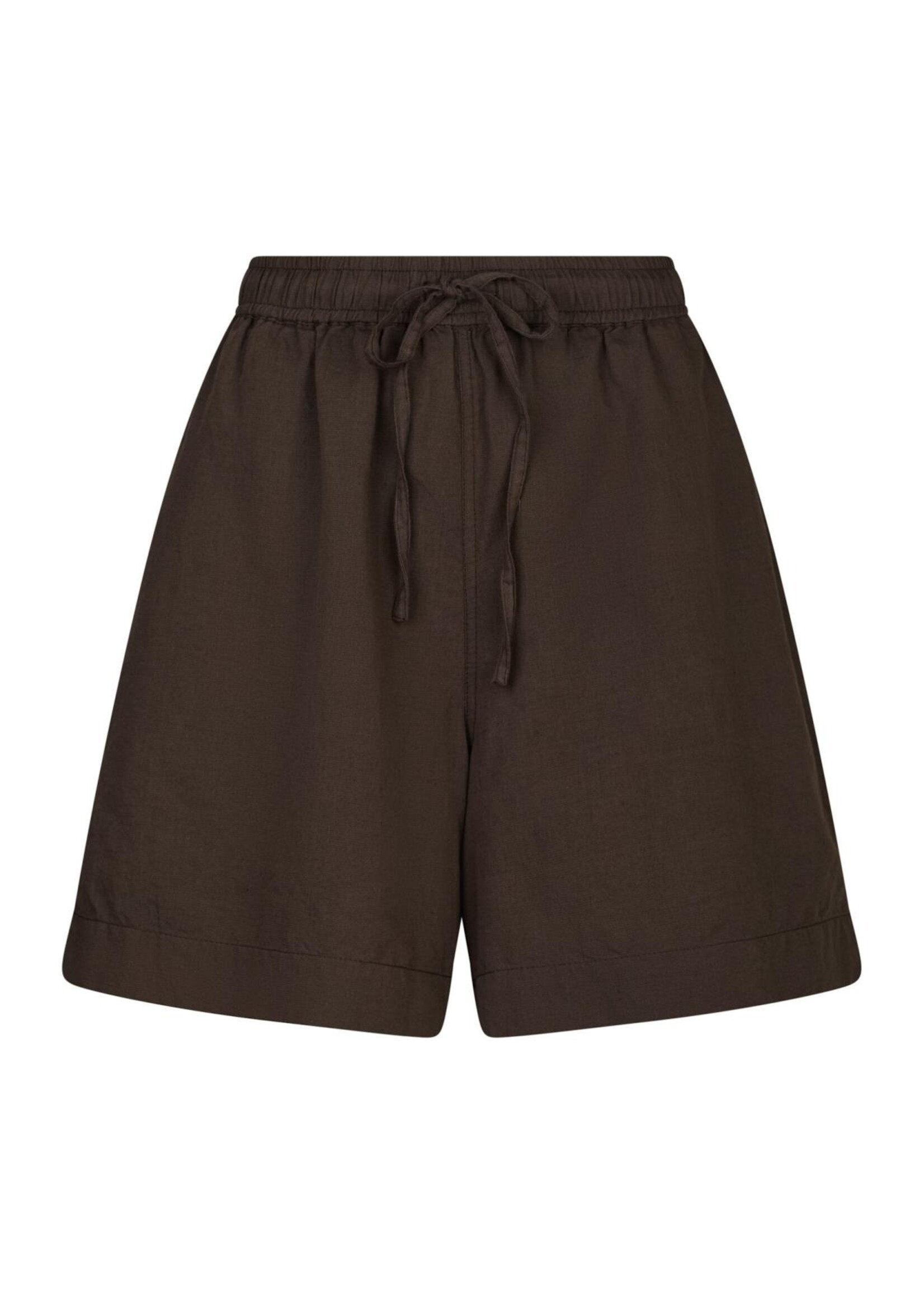 Neo Noir Neo noir, Shala Linen Shorts, Dark brown, Size: