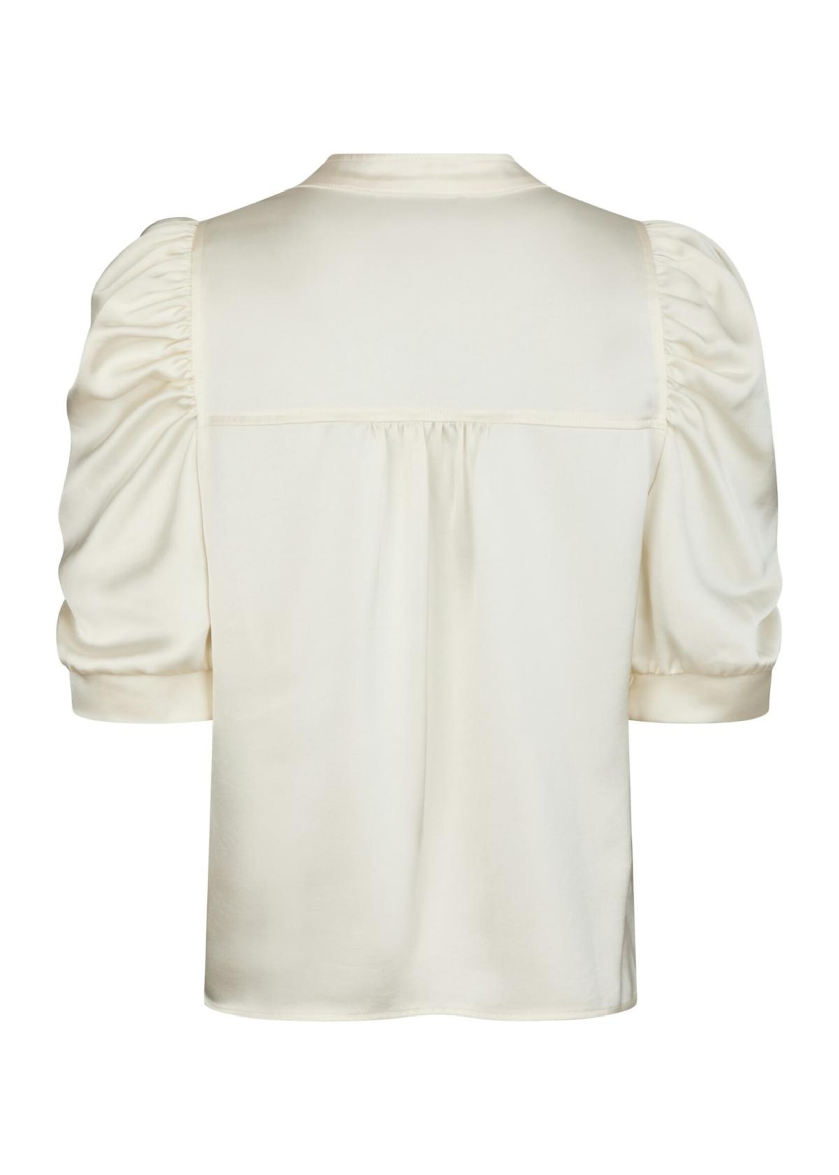 Neo Noir Neo Noir, Roella Heavy Sateen Blouse, Pearl, Size: