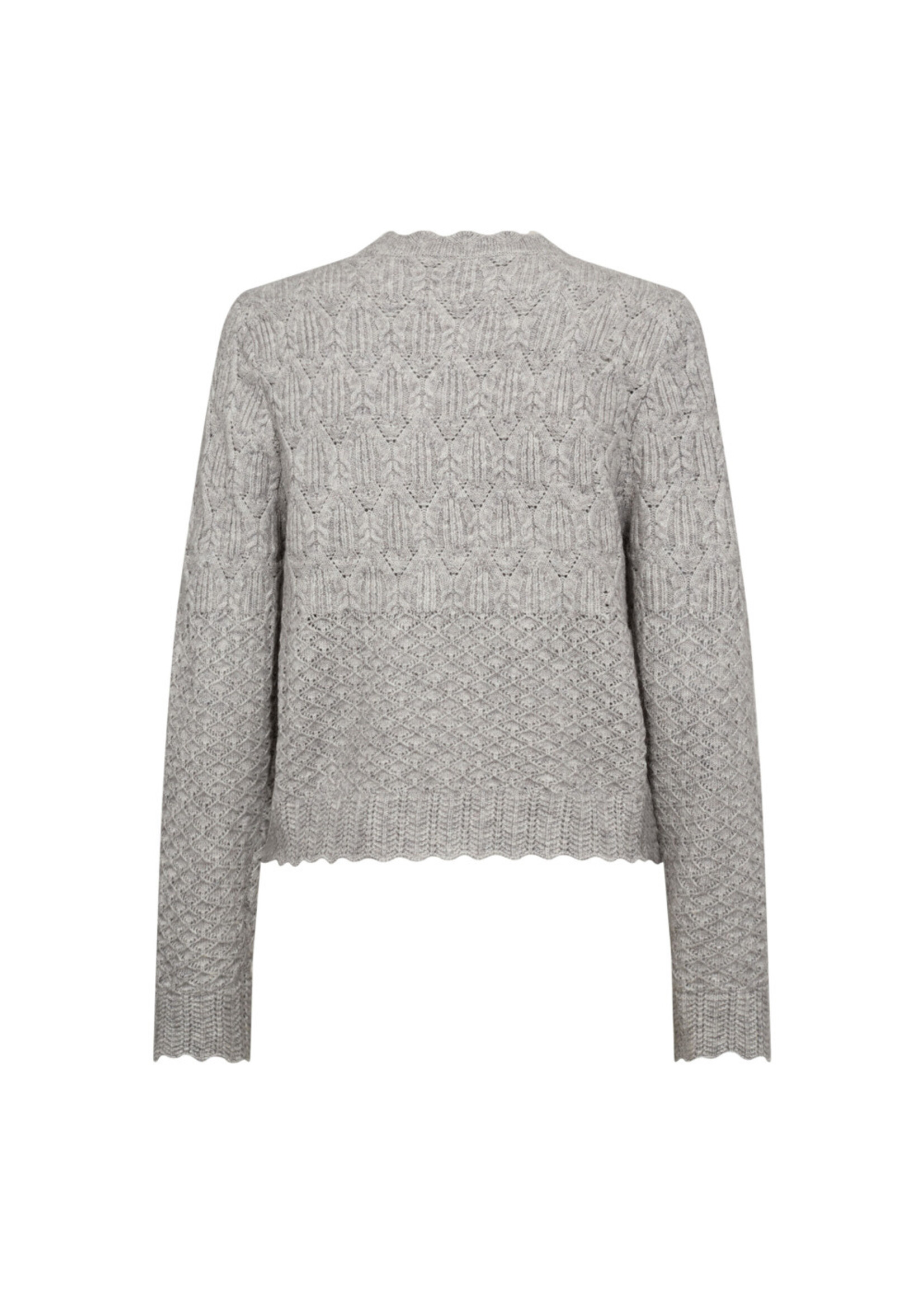 Co Couture Co'couture, PointelleCC Cardigan, Pale grey, Size: