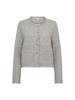 Co Couture Co'couture, PointelleCC Cardigan, Pale grey, Size: