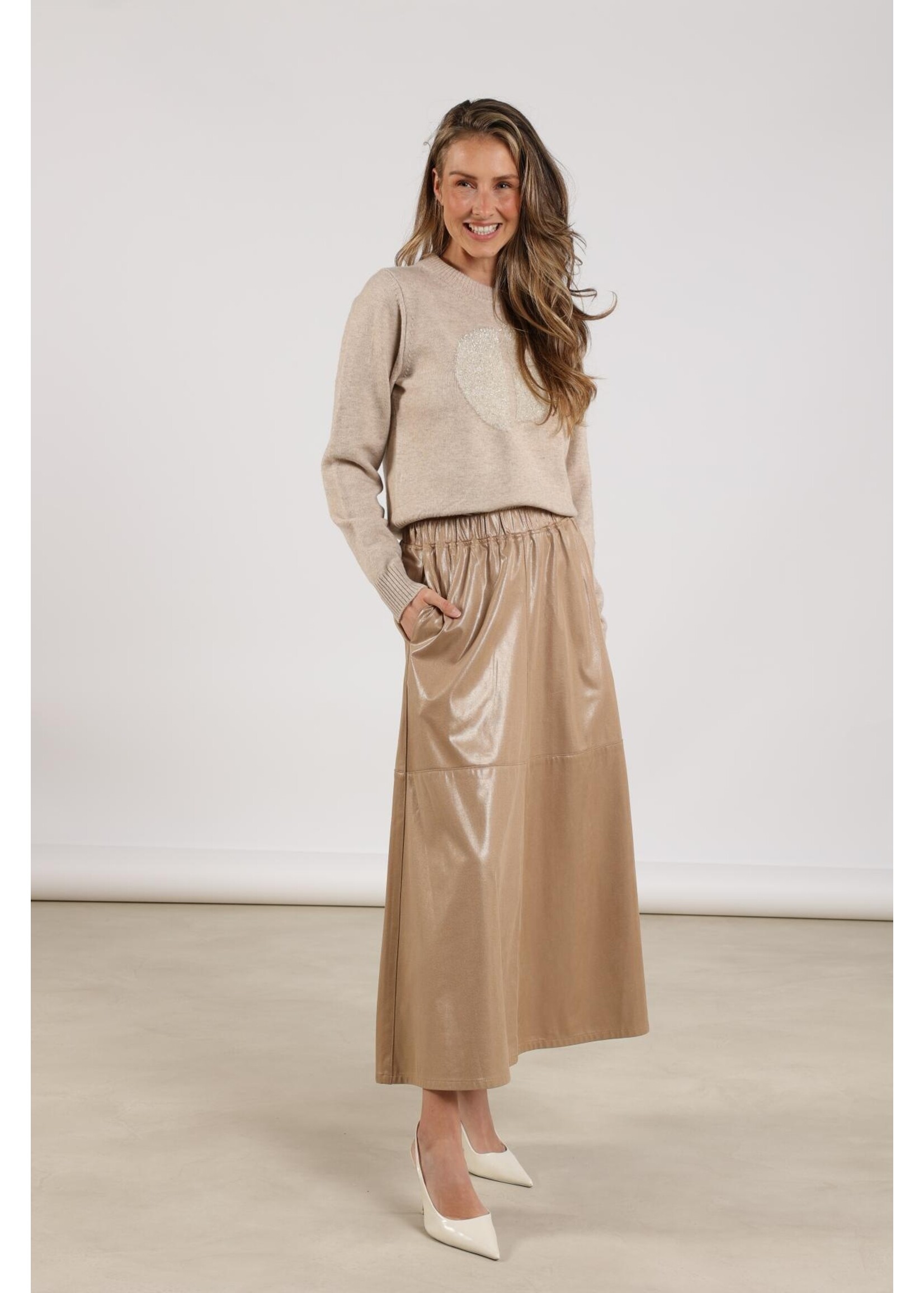 Nukus Nukus, Montreal Skirt Shiny, Sand, Size:
