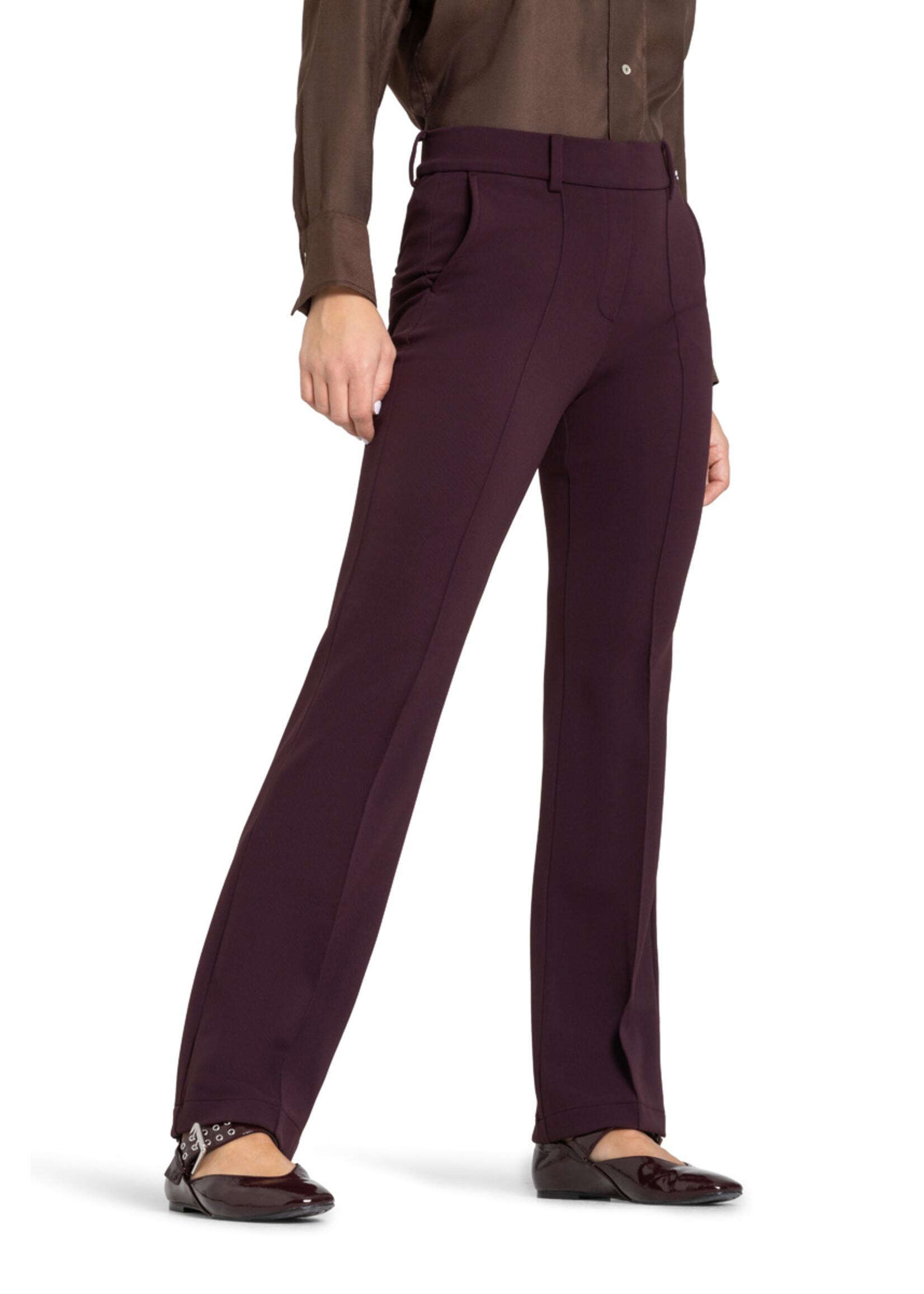 Cambio Cambio, Francoise ladies pants long, Bordeaux, Size: