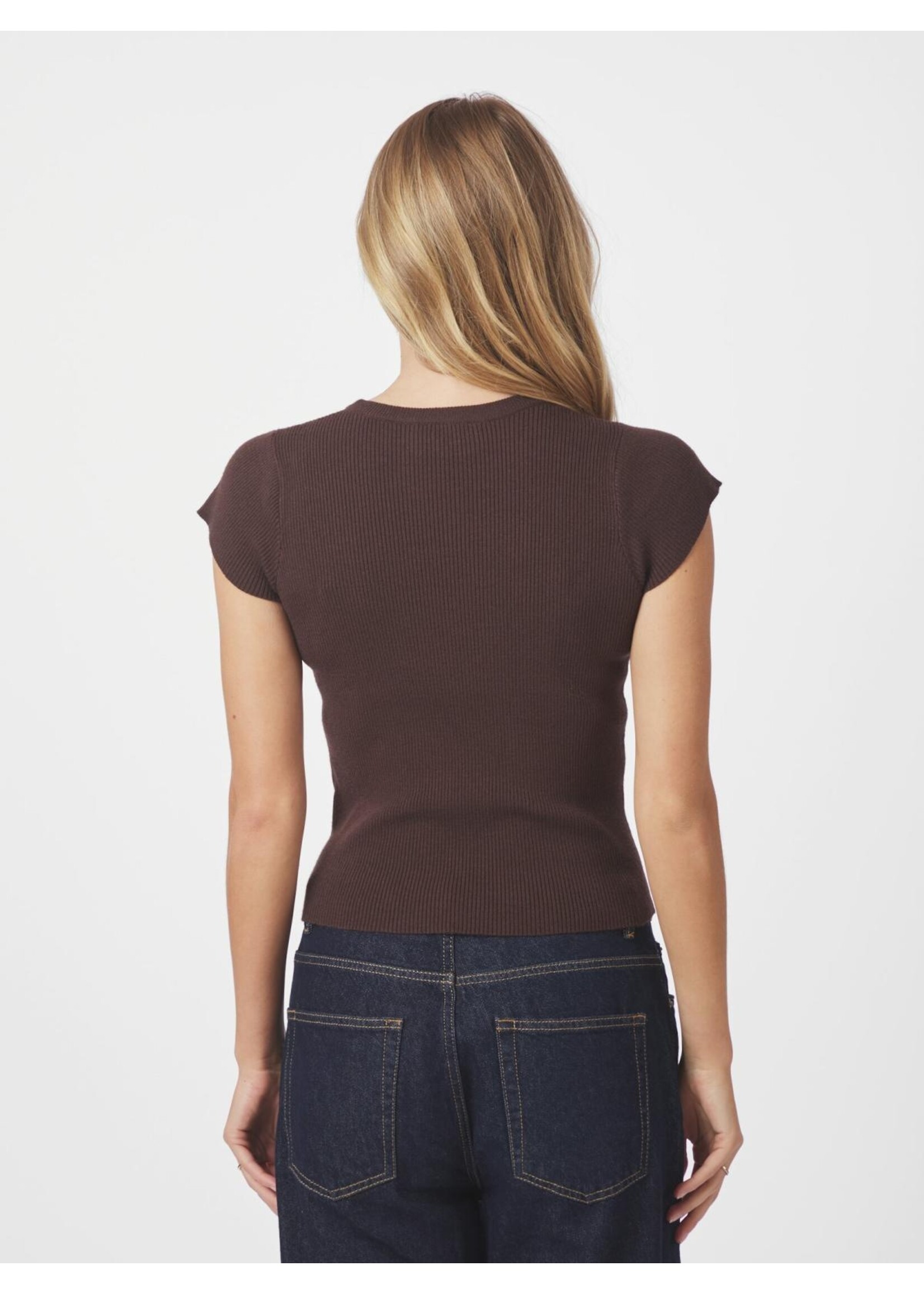 Neo Noir Neo Noir, Tirra Knit Tee, Brown, Size: