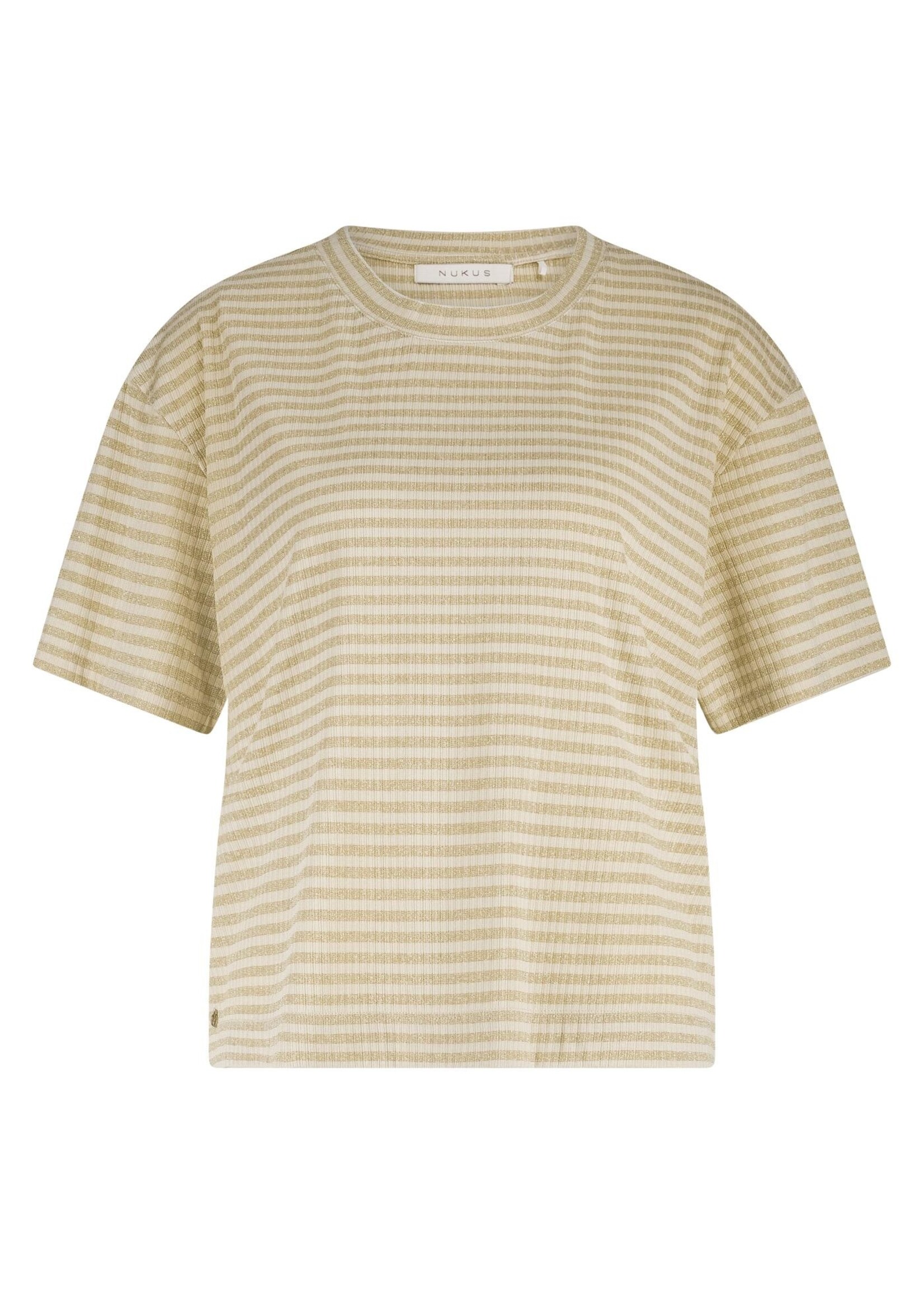Nukus Nukus, Jaine Shirt Stripe, Sand/gold, Size: