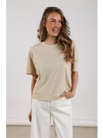 Nukus Nukus, Jaine Shirt Stripe, Sand/gold, Size: