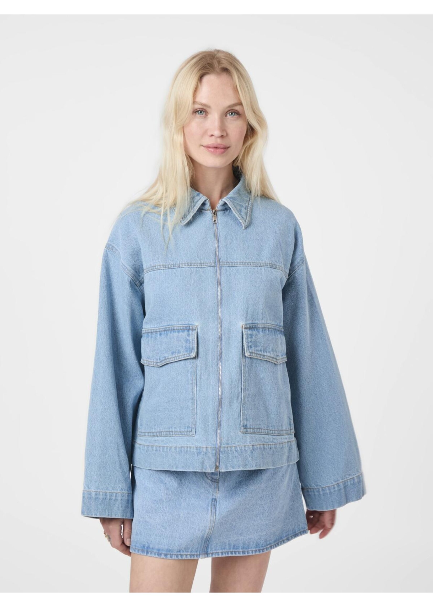 Neo Noir Neo Noir, Titan Denim Jacket, Light blue, Size:
