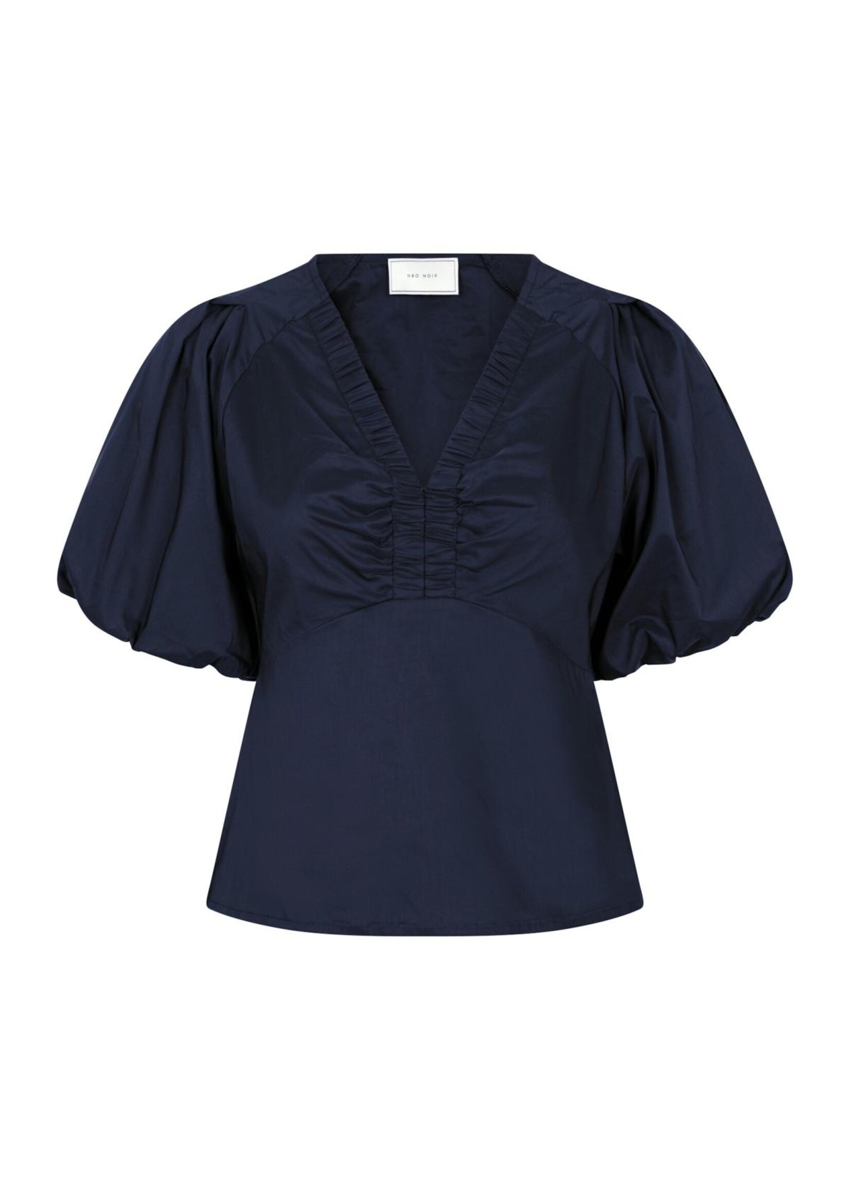 Neo Noir Neo Noir, Irina Structure Blouse, Navy, Size: