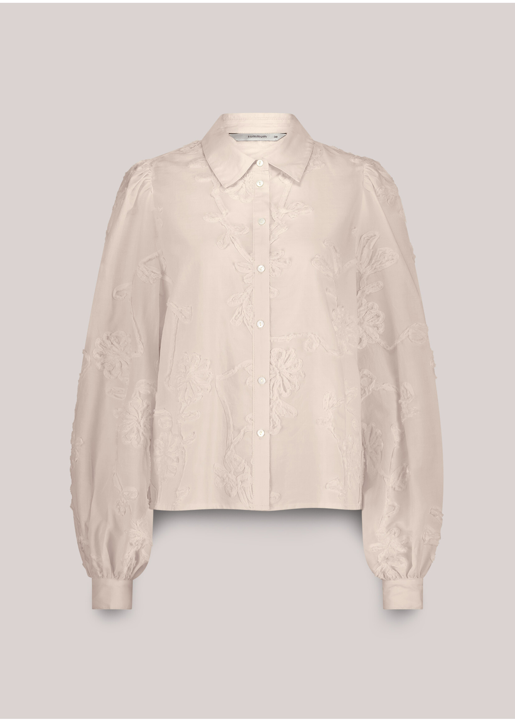 Summum Summum, Blouse Tape pattern voile, Ivory, Size: