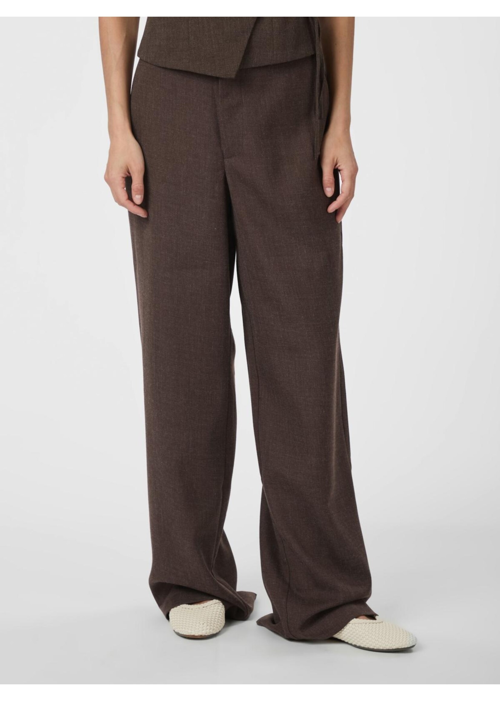 Neo Noir Neo Noir, Emmett Melange Pants, Brown Melange, Size: