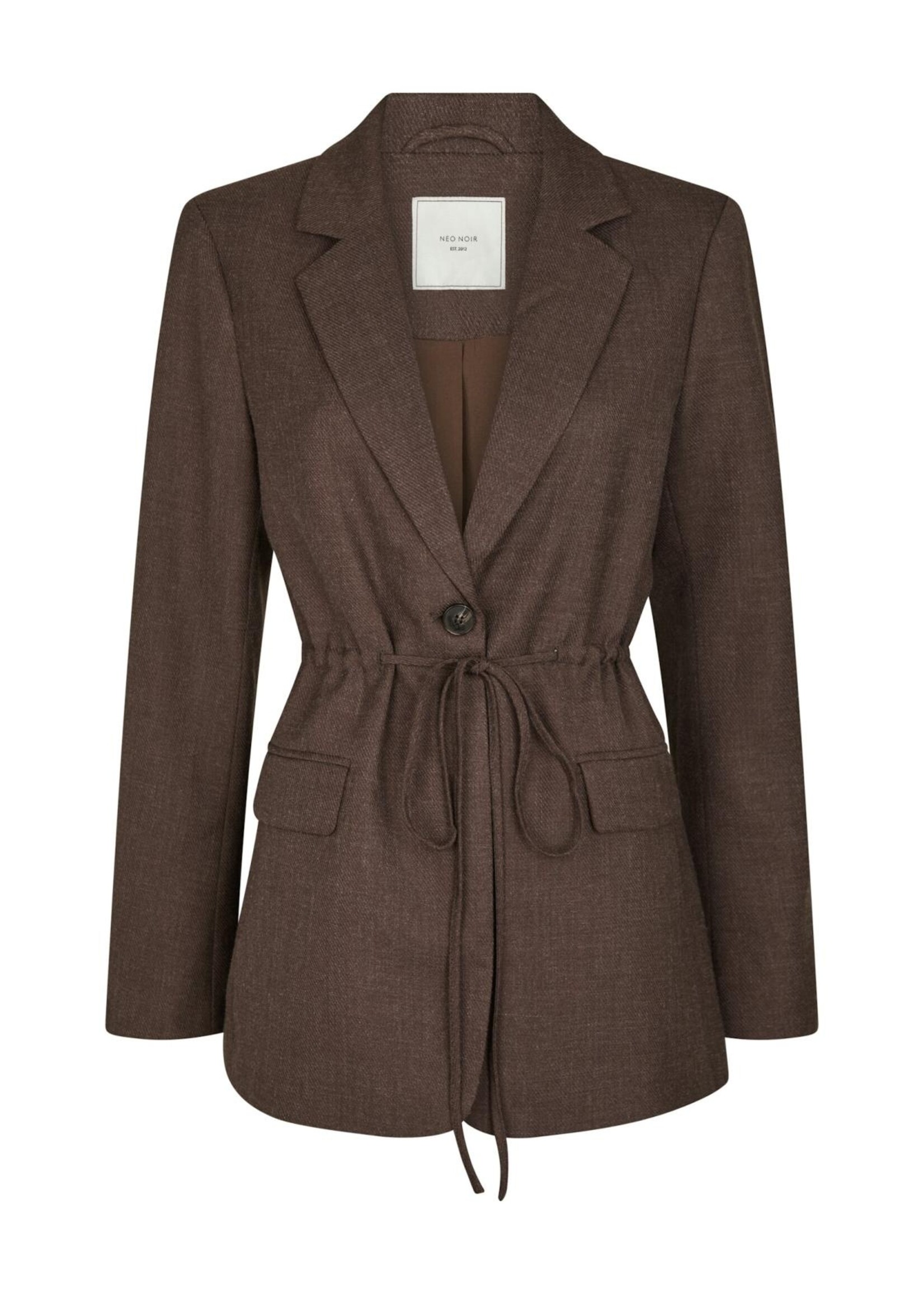 Neo Noir Neo Noir, Jemmie Melange Blazer, Dark Brown, Size:
