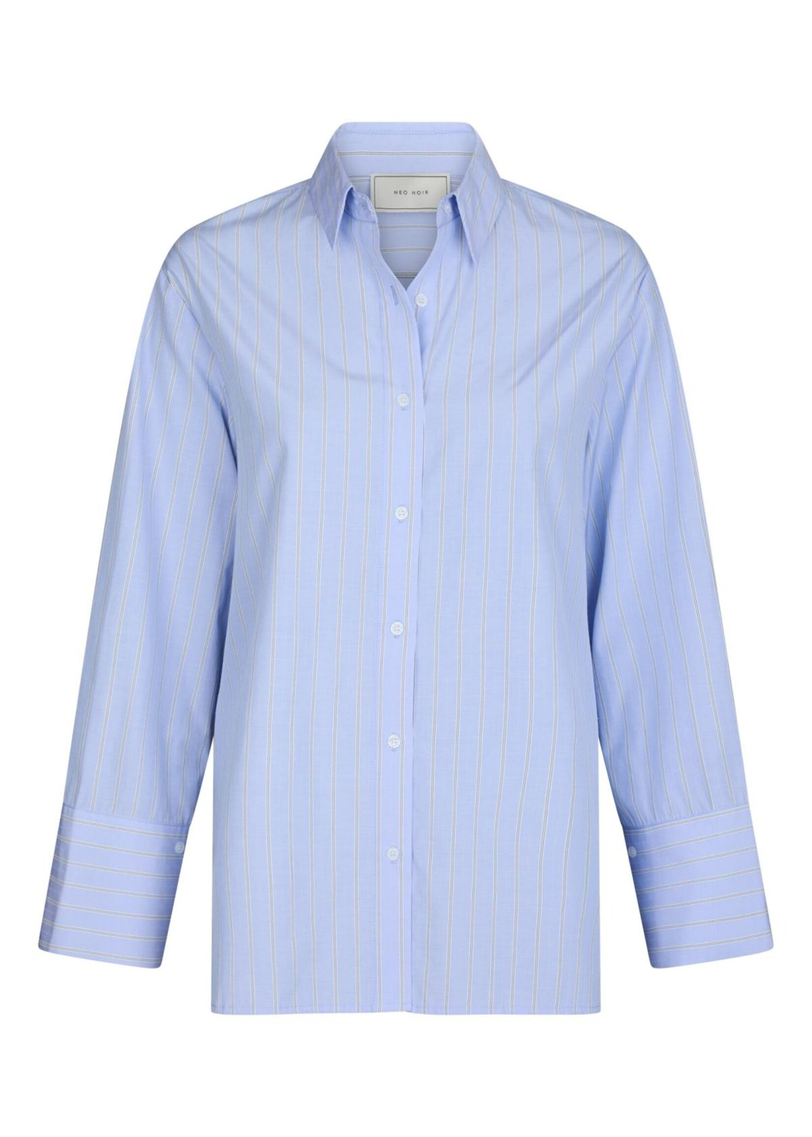 Neo Noir Neo Noir, Dita Twin Stripe Shirt, Light Blue, Size: