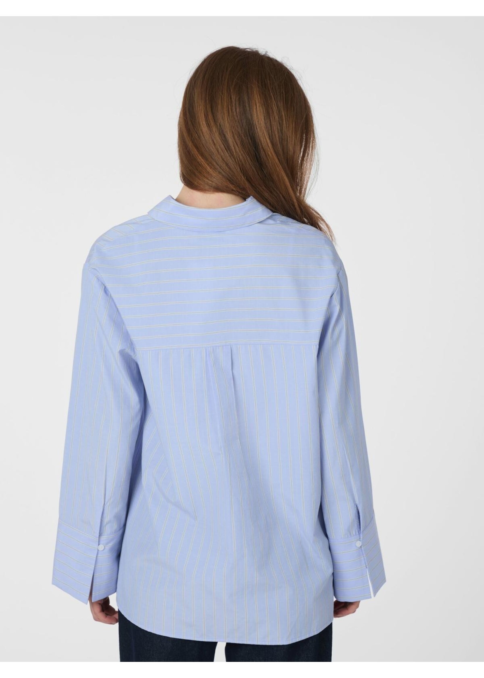 Neo Noir Neo Noir, Dita Twin Stripe Shirt, Light Blue, Size: