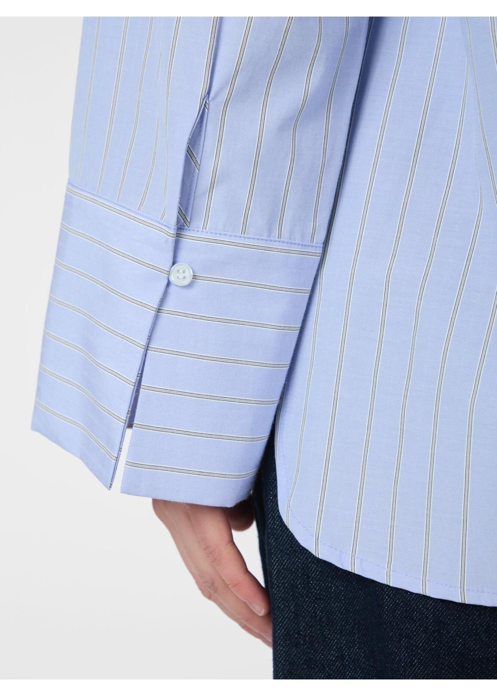 Neo Noir Neo Noir, Dita Twin Stripe Shirt, Light Blue, Size: