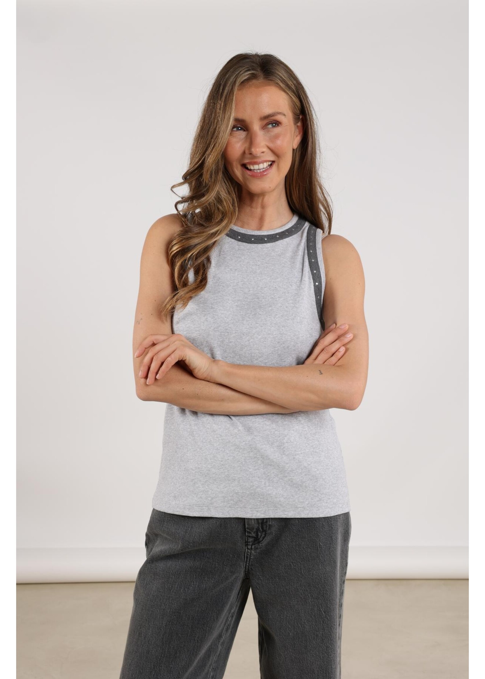 Nukus Nukus, Nice Singlet Studs, Light Grey, Size: