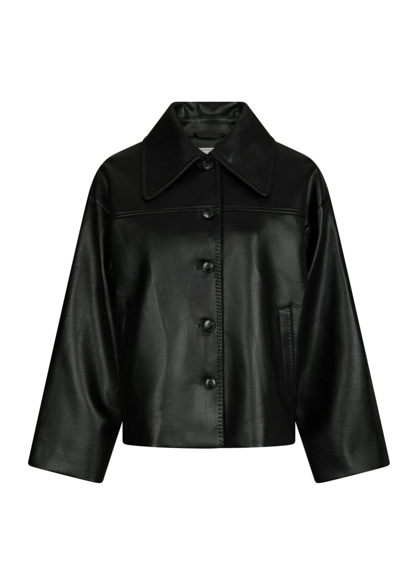 Neo Noir Neo Noir, Lunara Collar Stitch Jacket, Black, Size: