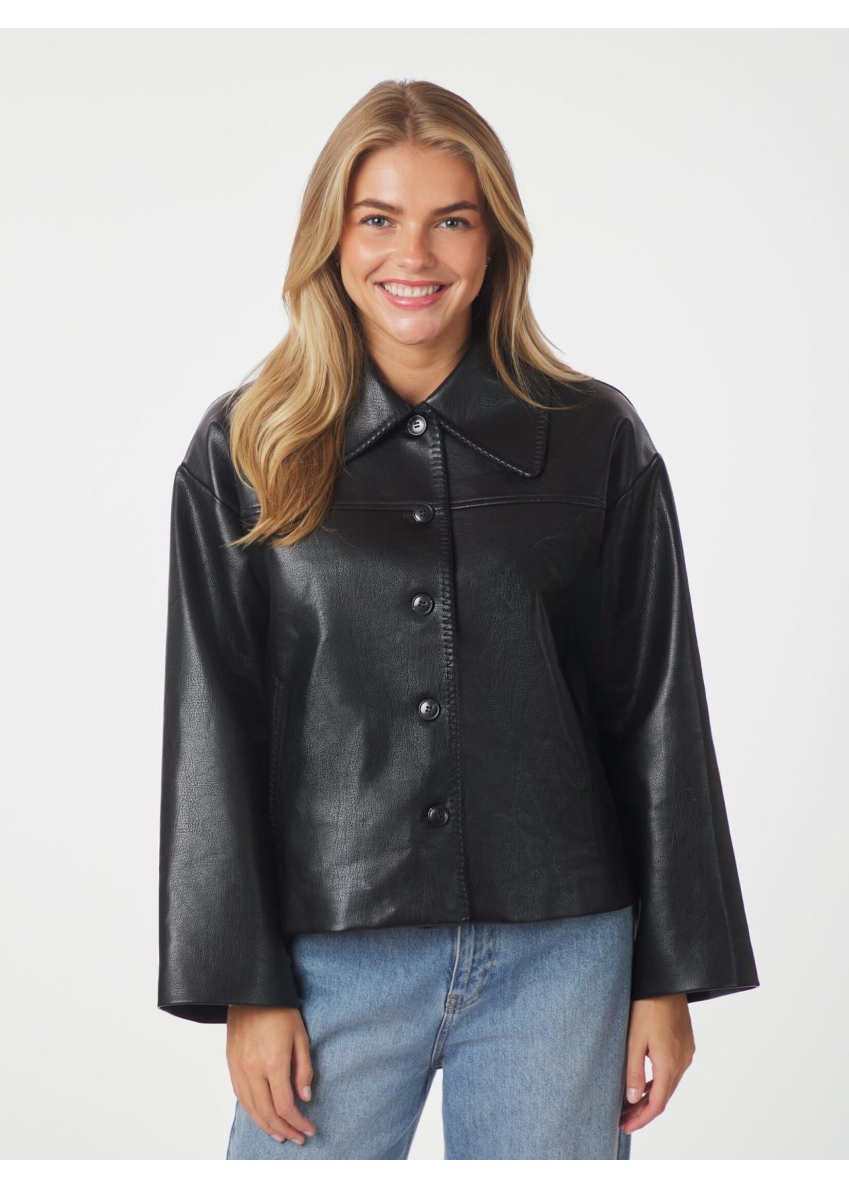 Neo Noir Neo Noir, Lunara Collar Stitch Jacket, Black, Size: